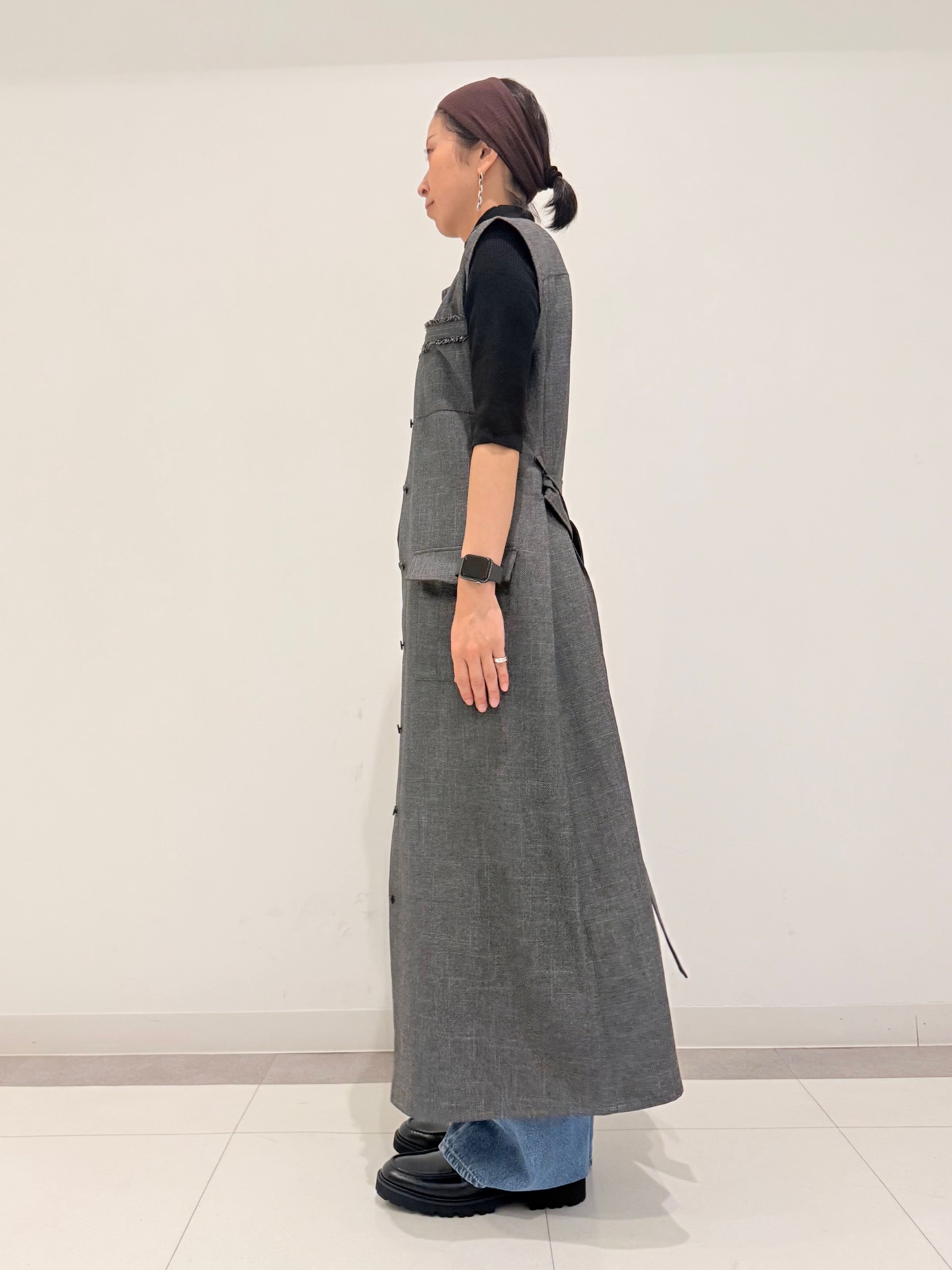 MIYAKAWAさんの「DRESSTERIOR｜【ウォッシャブル】ツイードライクワンピース」を使ったコーディネート