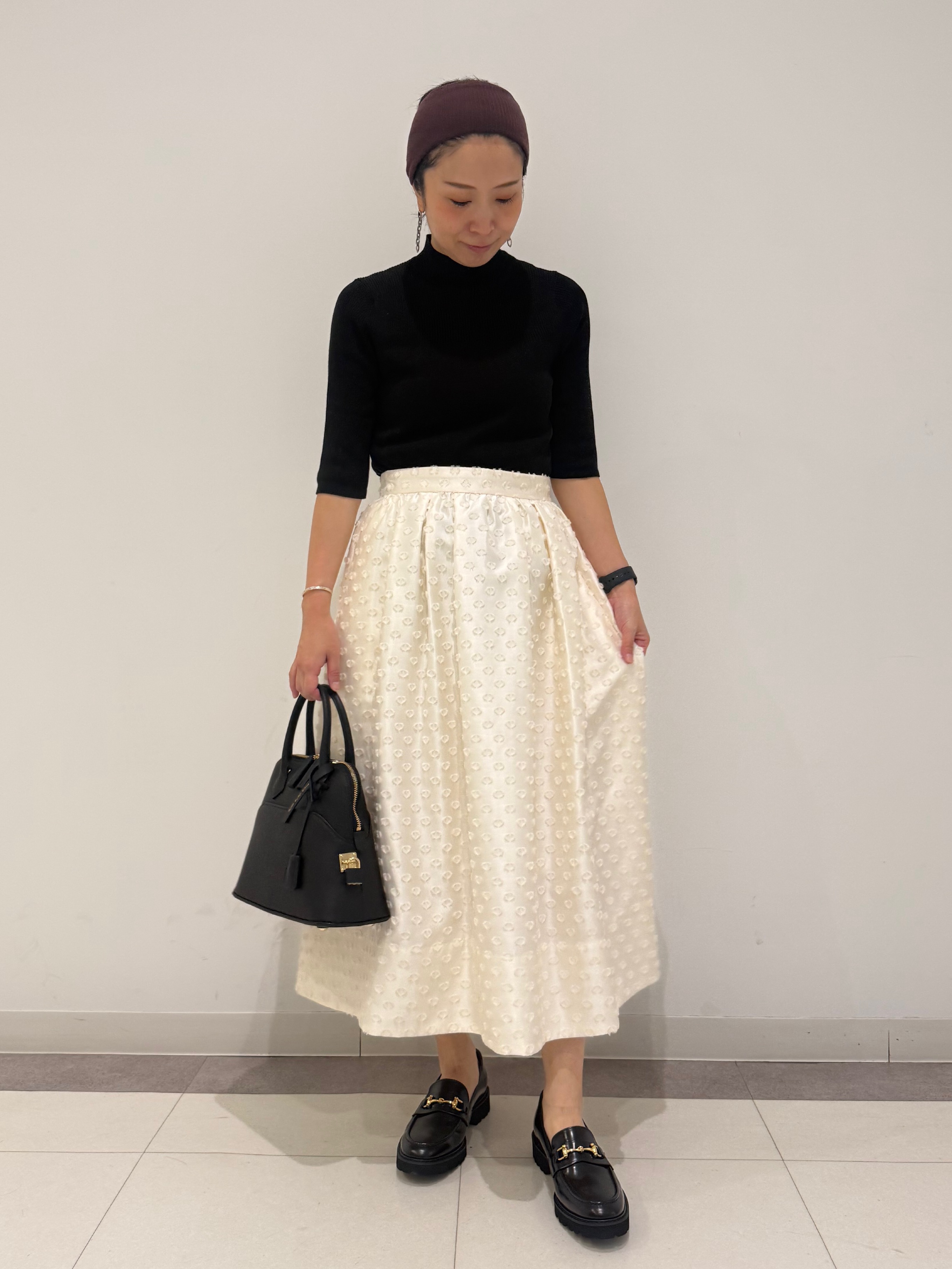 MIYAKAWAさんの「DRESSTERIOR｜【接触冷感】クールタッチ ハーフスリーブニット」を使ったコーディネート