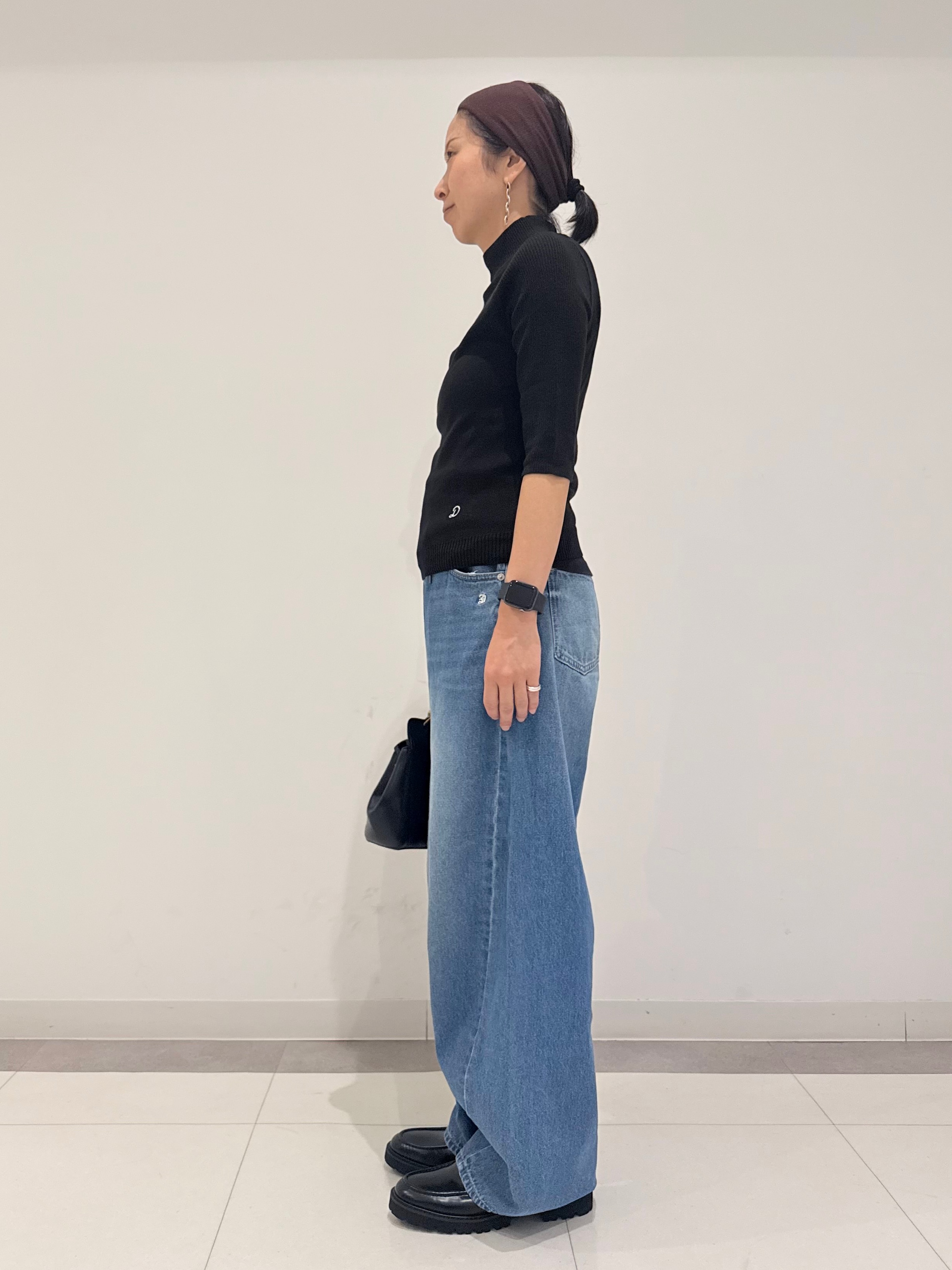 MIYAKAWAさんの「DRESSTERIOR｜【接触冷感】クールタッチ ハーフスリーブニット」を使ったコーディネート