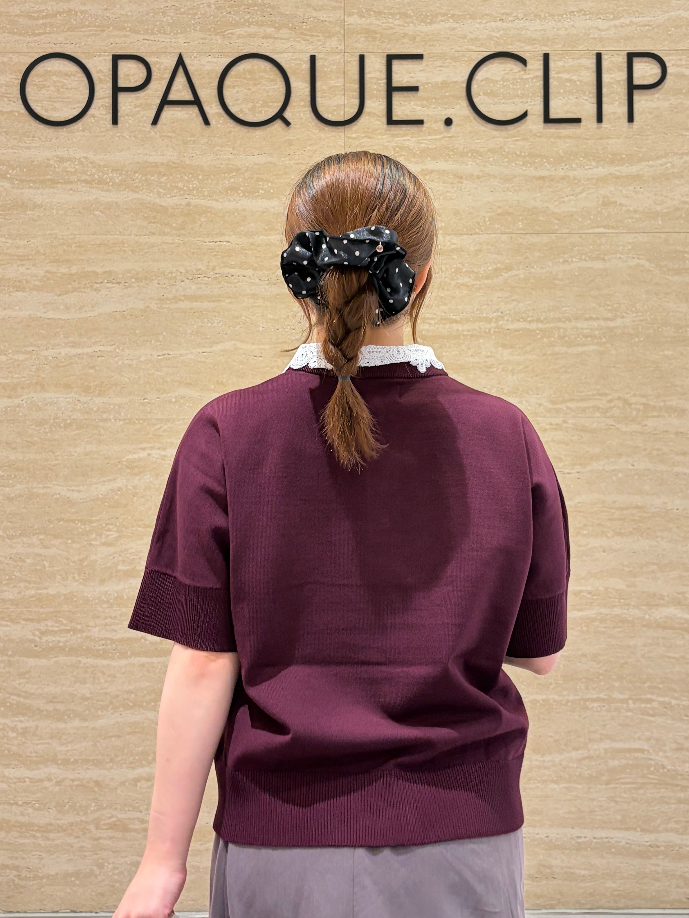 yiさんの「OPAQUE.CLIP｜【森絵梨佳さん着用】2WAY衿ドッキングニット《洗濯機OK》」を使ったコーディネート