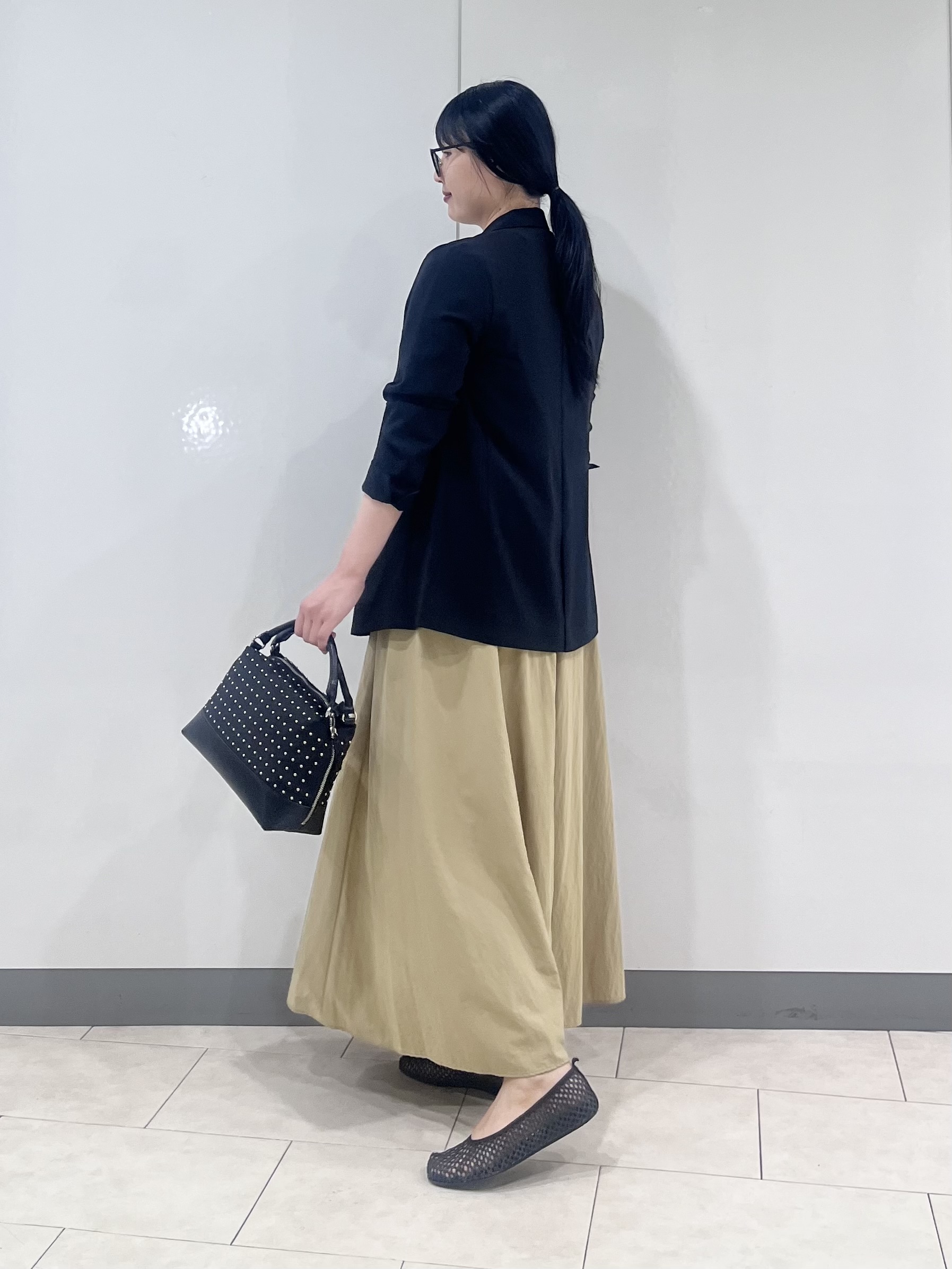 hasuさんの「INDIVI｜【初秋/UVケア/着る日傘】ダブルジャケット」を使ったコーディネート