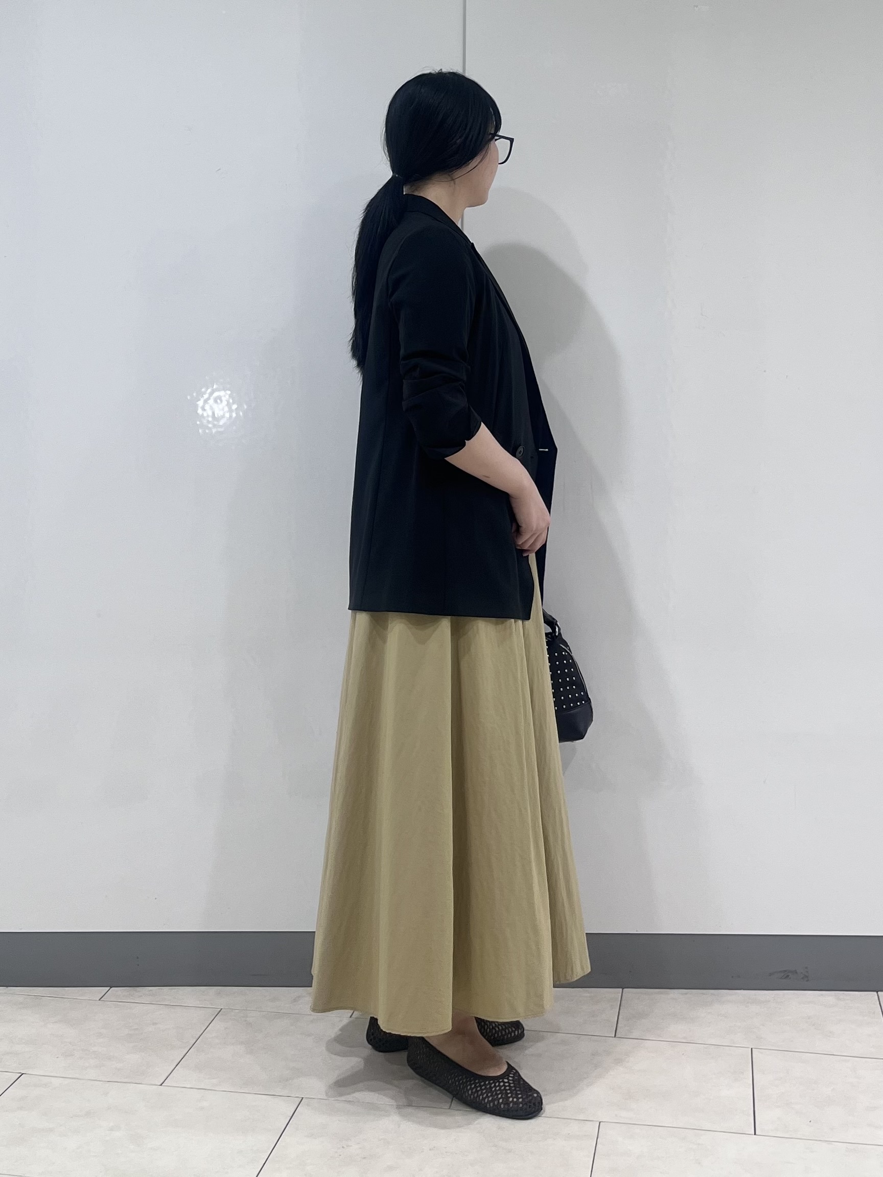 hasuさんの「INDIVI｜【初秋/UVケア/着る日傘】ダブルジャケット」を使ったコーディネート