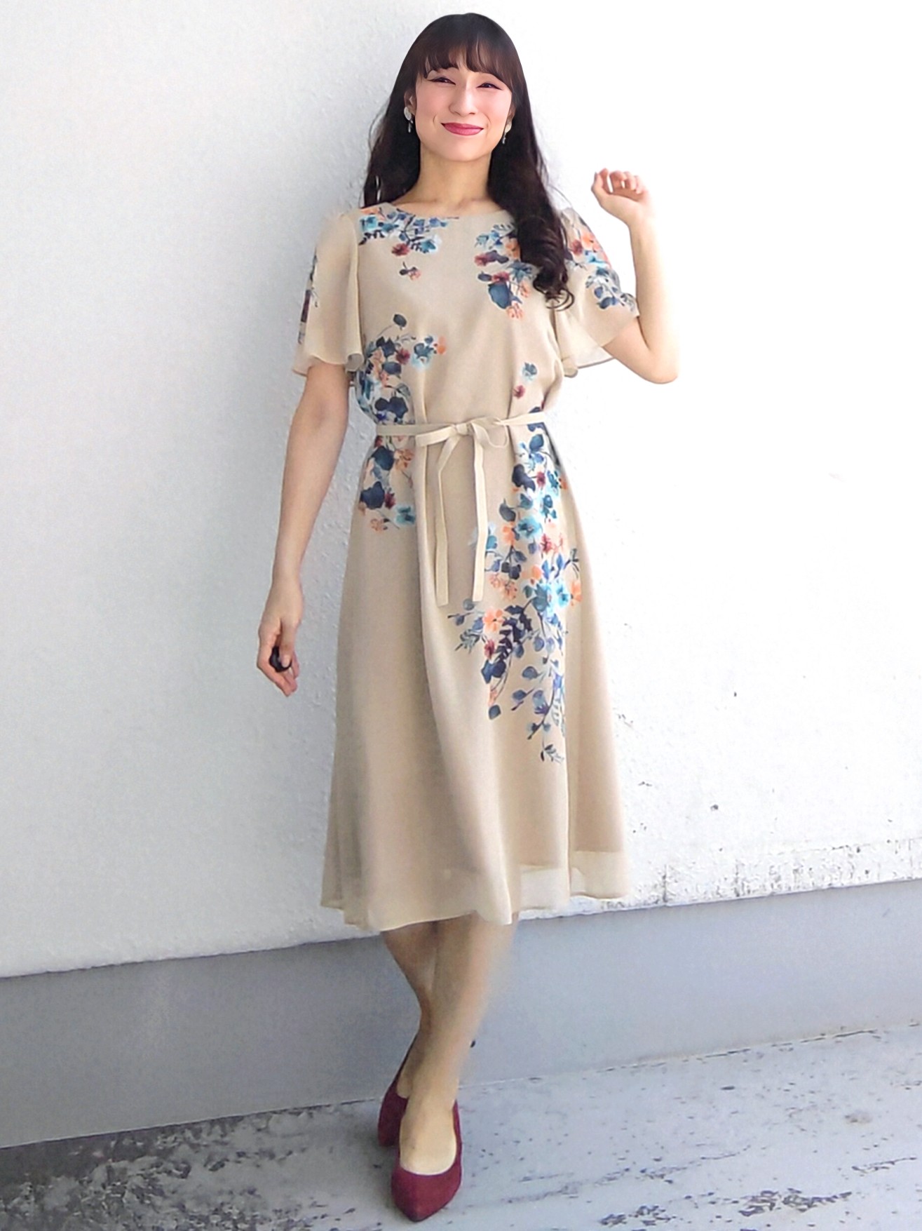 keinaさんの「SunaUna｜【手洗い可／日本製】多色花柄プリントワンピース」を使ったコーディネート