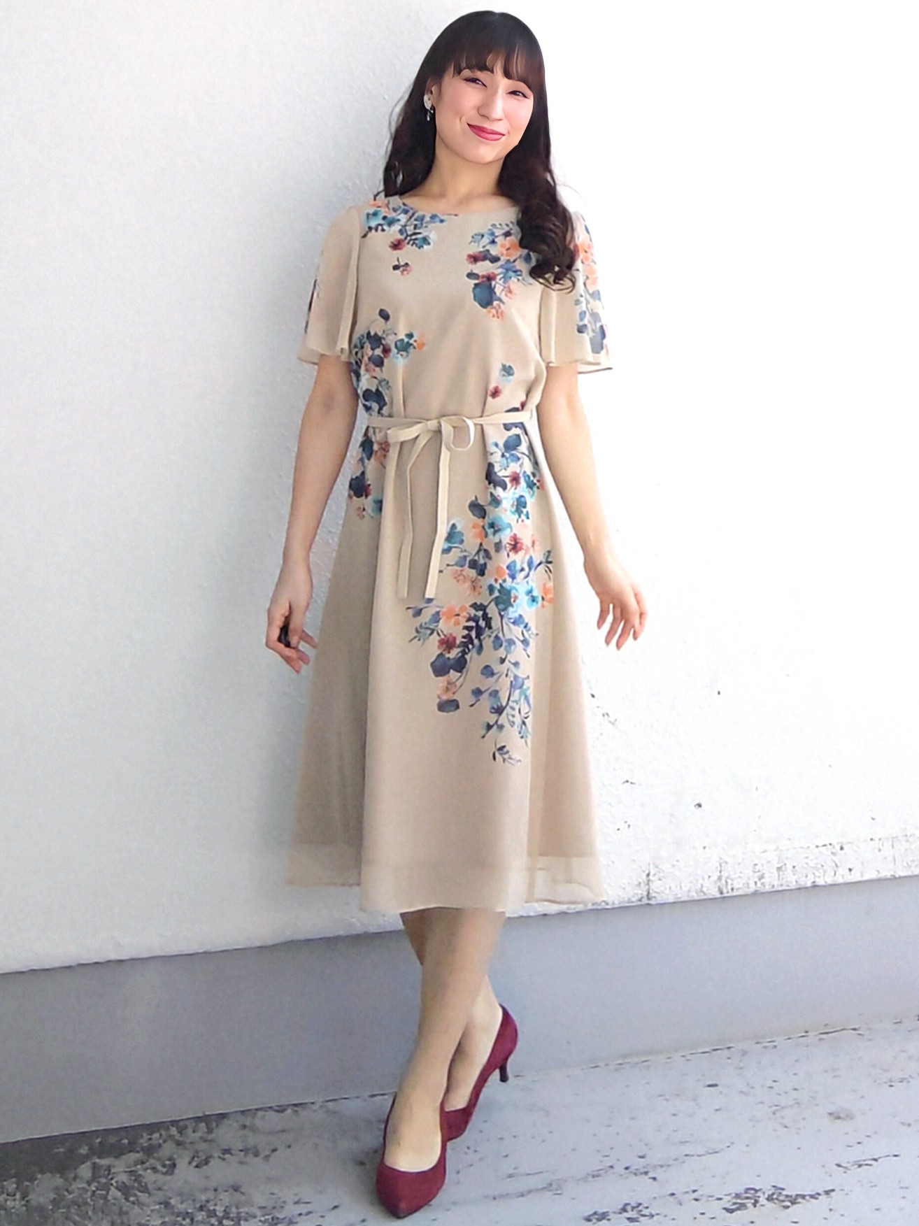 keinaさんの「SunaUna｜【手洗い可／日本製】多色花柄プリントワンピース」を使ったコーディネート