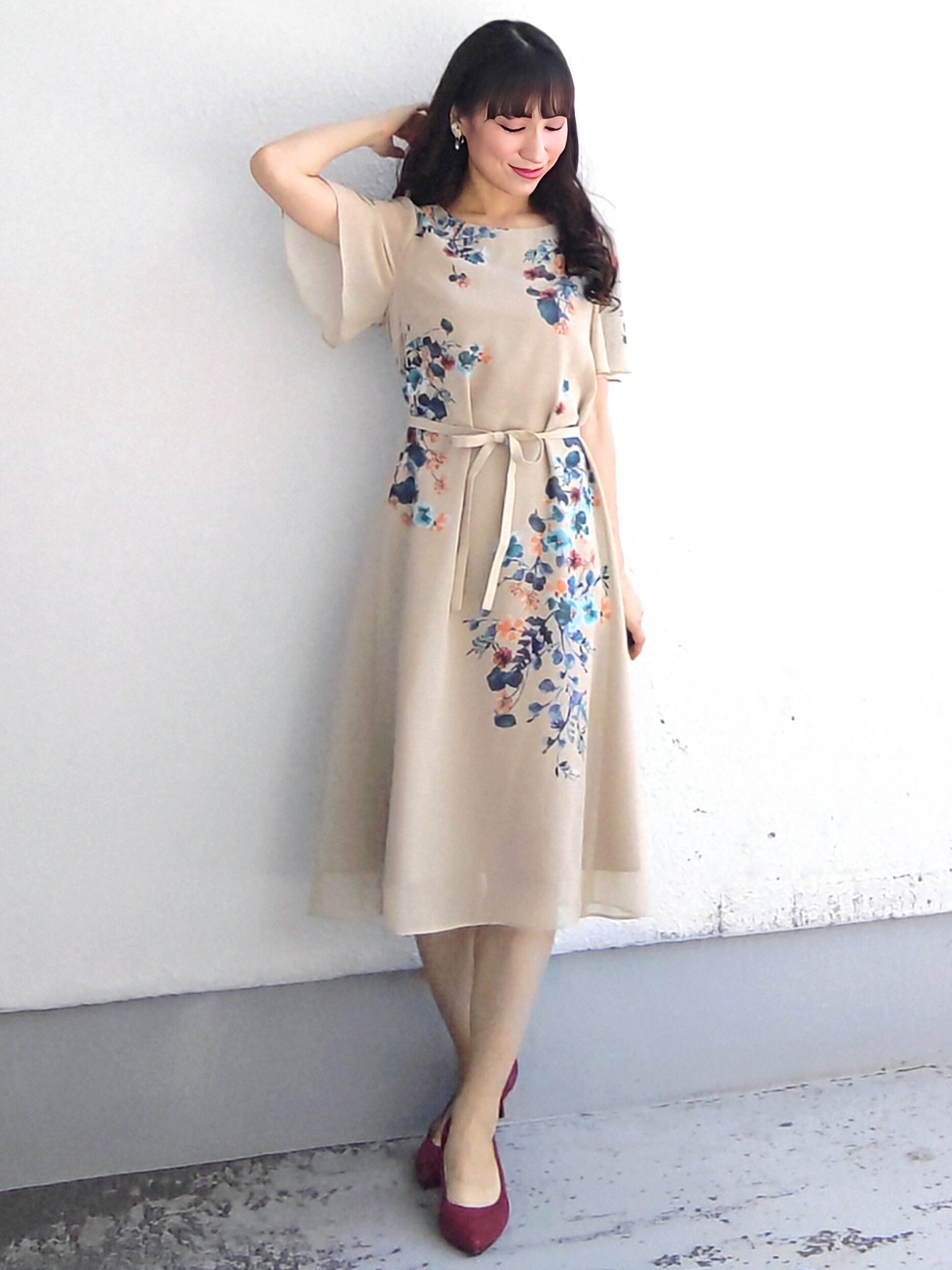 keinaさんの「SunaUna｜【手洗い可／日本製】多色花柄プリントワンピース」を使ったコーディネート