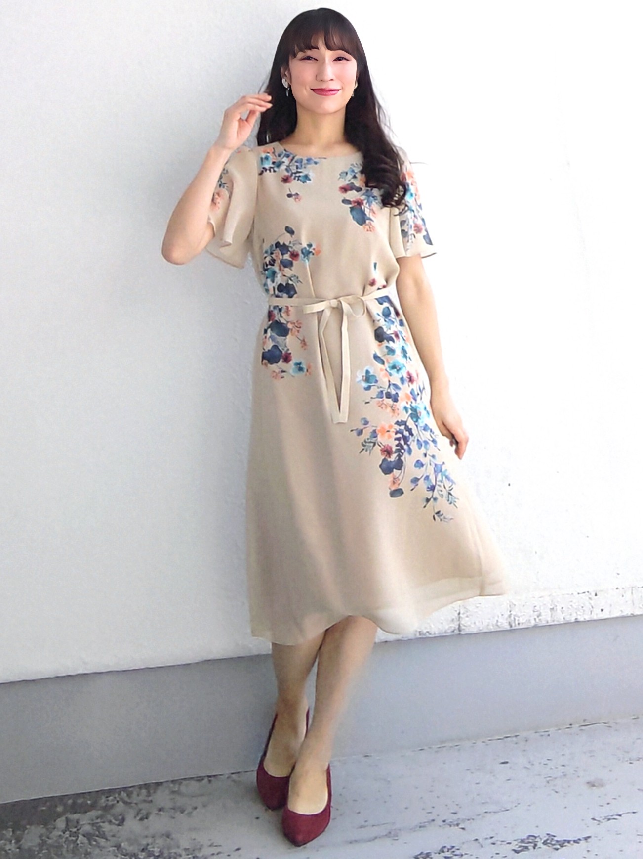 keinaさんの「SunaUna｜【手洗い可／日本製】多色花柄プリントワンピース」を使ったコーディネート