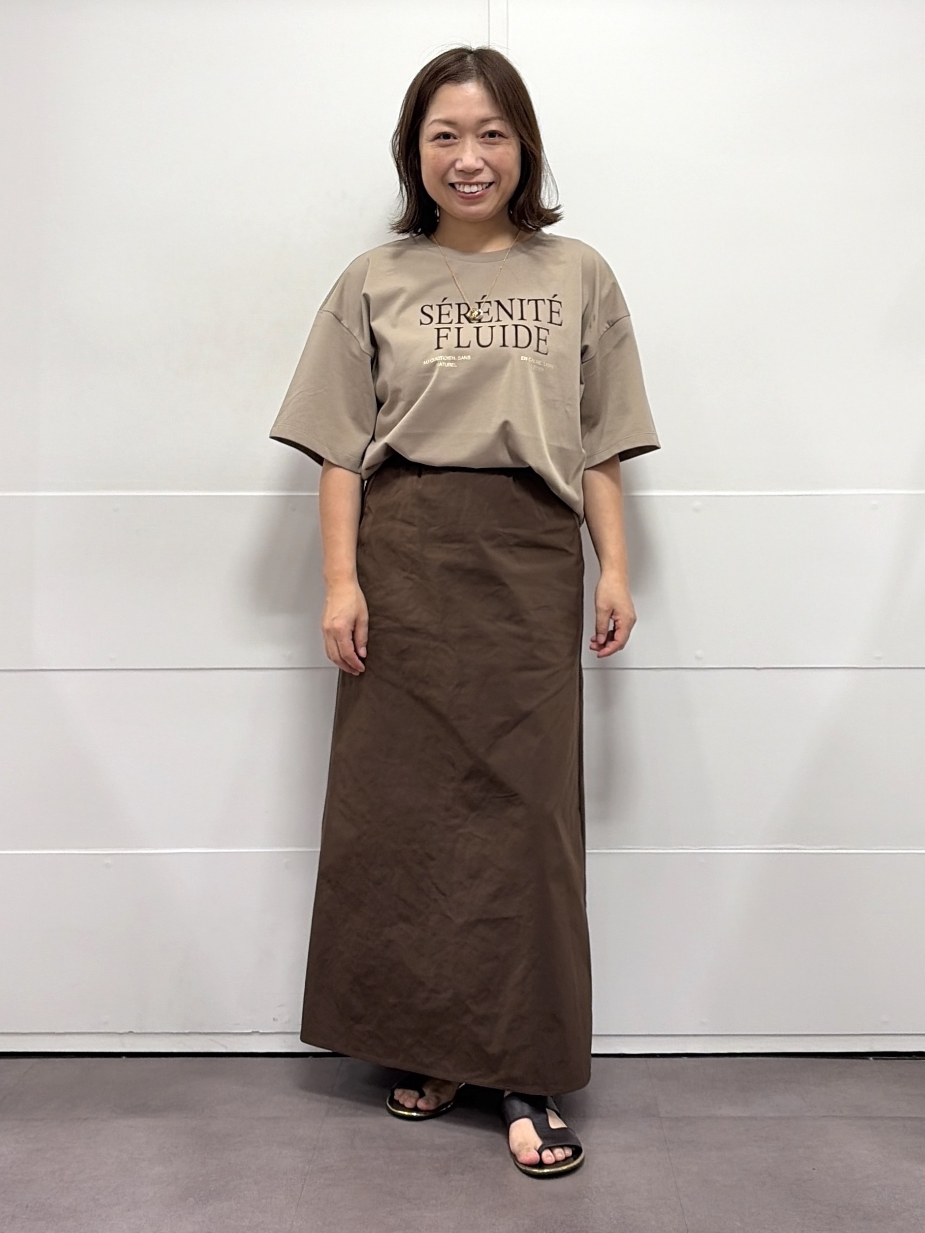 TOKOさんの「UNTITLED｜【丈感すっきり】ベロアプリントロゴT」を使ったコーディネート