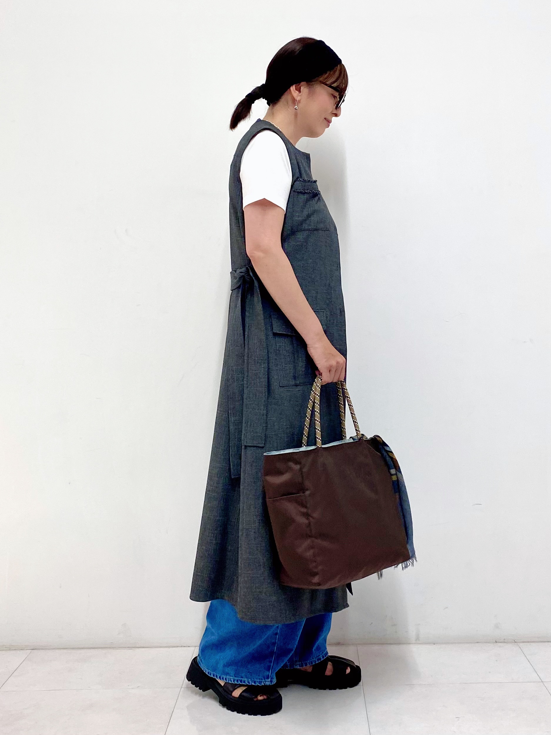 Sawaguchiさんの「DRESSTERIOR｜【ウォッシャブル】ツイードライクワンピース」を使ったコーディネート