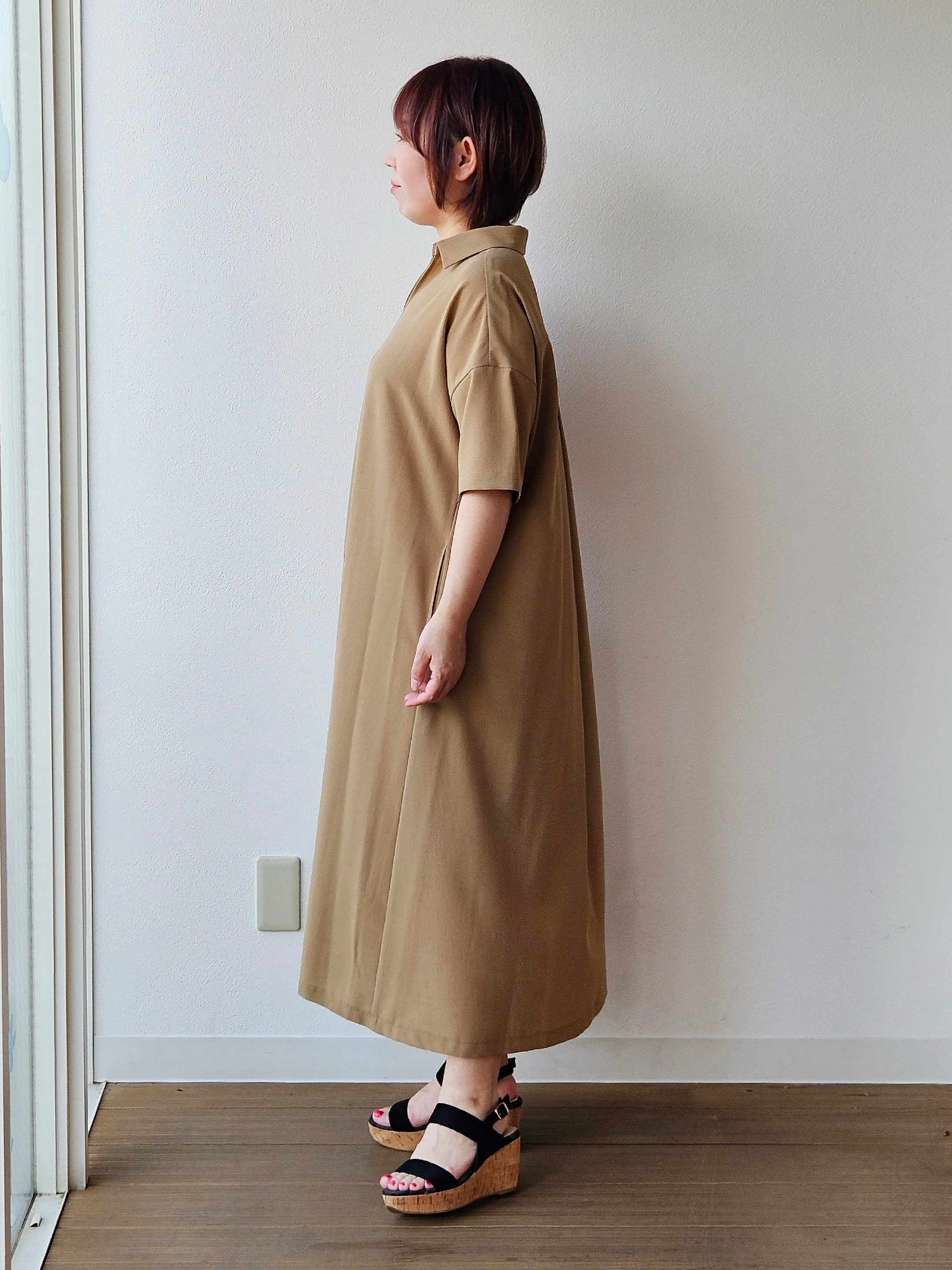 やじまさんの「UNTITLED｜【初秋も活躍/UVカット/接触冷感】エアリークールワンピース」を使ったコーディネート