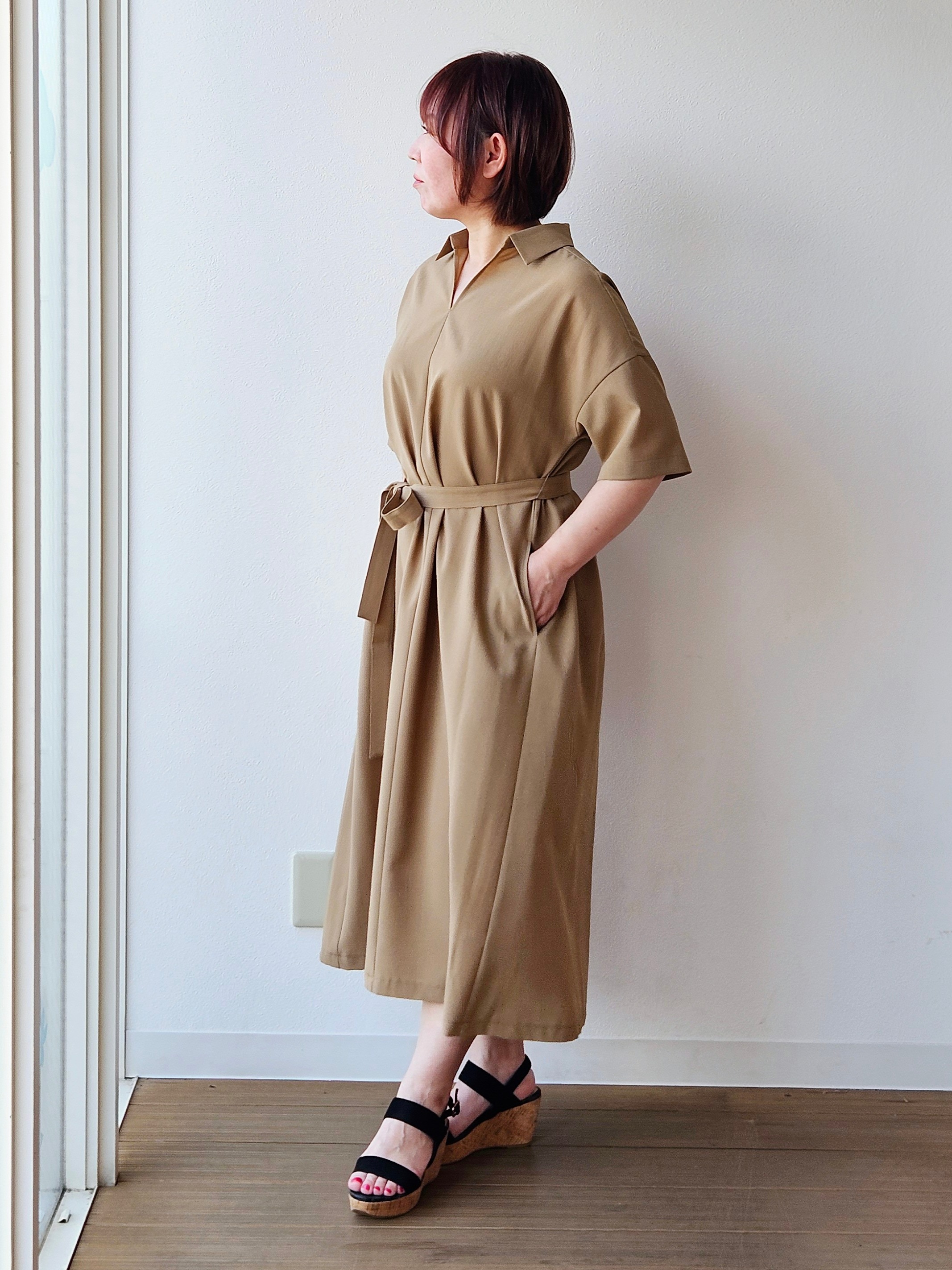 やじまさんの「UNTITLED｜【初秋も活躍/UVカット/接触冷感】エアリークールワンピース」を使ったコーディネート