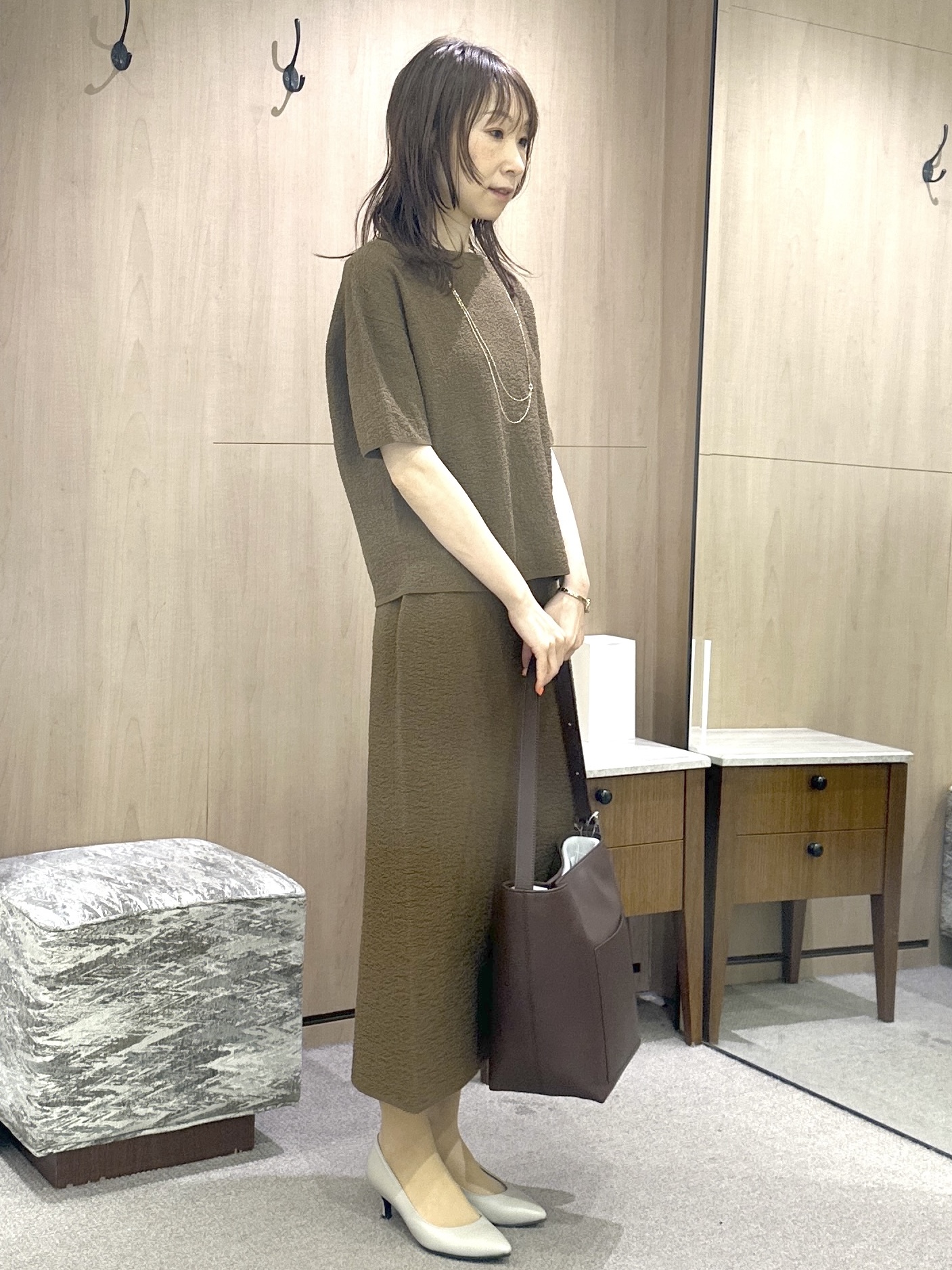 Miwaさんの「UNTITLED｜【秋羽織り/ジップ】トリコットシアーブラウス」を使ったコーディネート