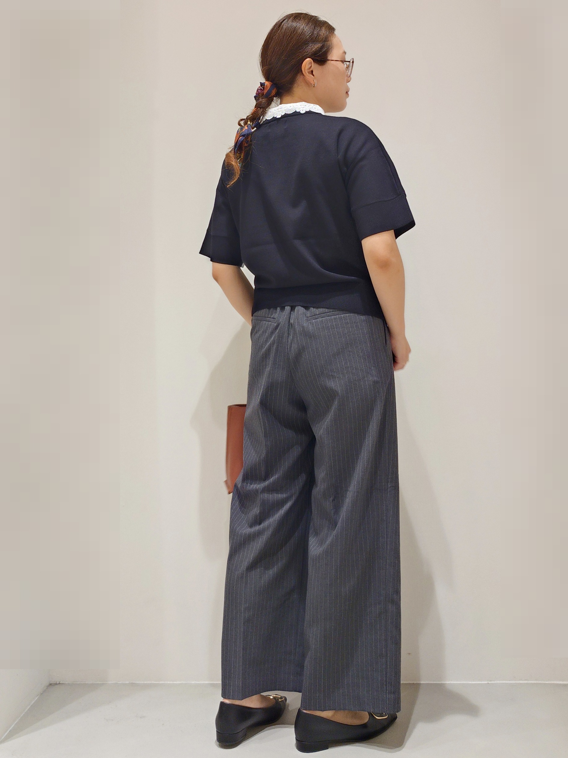 minamiさんの「OPAQUE.CLIP｜【森絵梨佳さん着用】2WAY衿ドッキングニット《洗濯機OK》」を使ったコーディネート