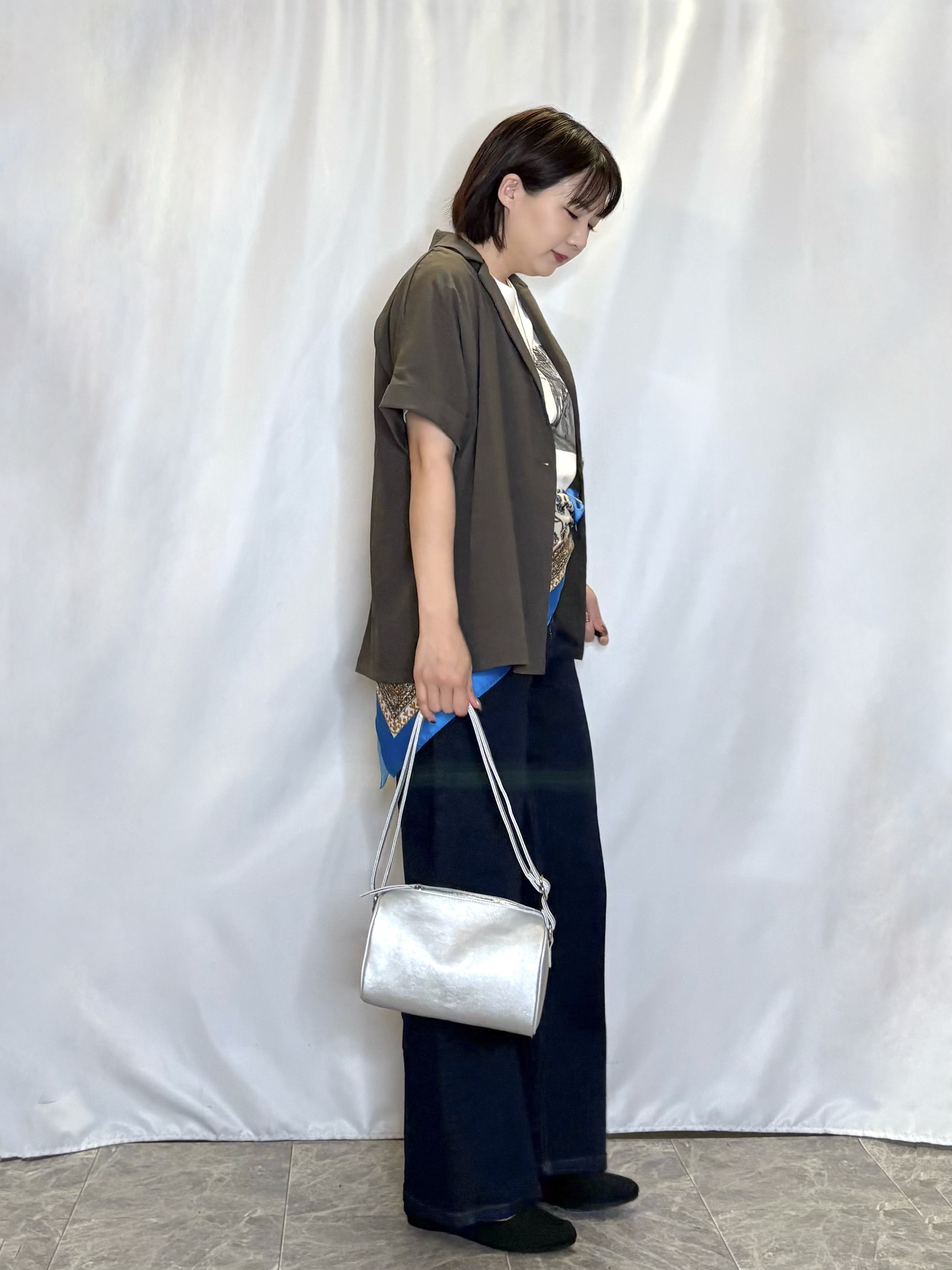 ネリさんの「SHOO･LA･RUE｜【高レビュー/洗濯機可/セットアップ可】軽凛(かろりん) 半袖ジャケット」を使ったコーディネート