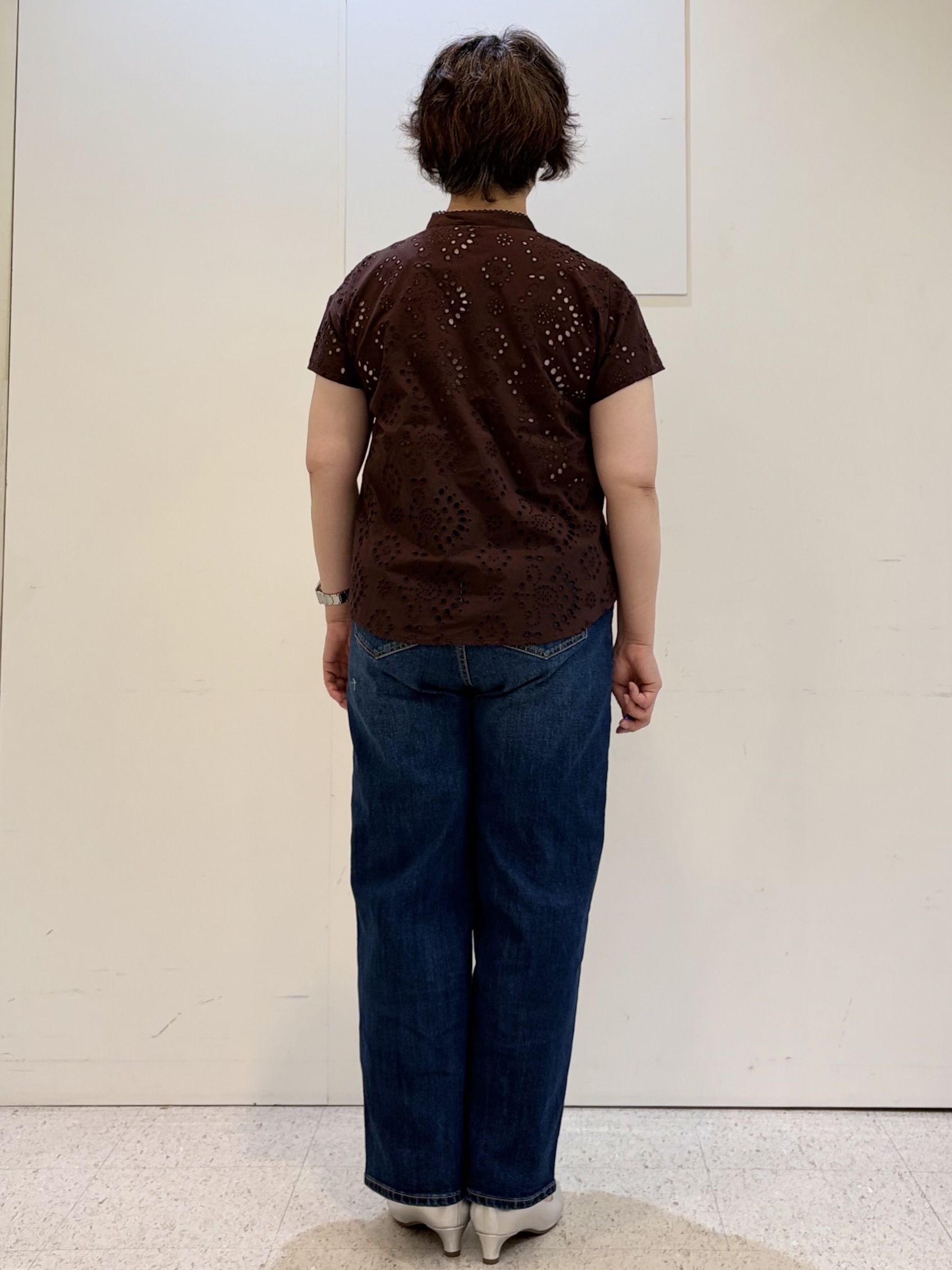 ヤスコさんの「Reflect｜【通勤◎】カットワーク刺繍レース シャツブラウス」を使ったコーディネート