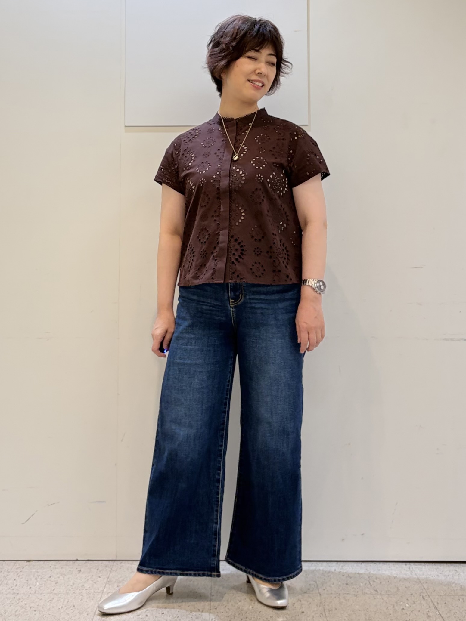 ヤスコさんの「Reflect｜フロントファスナーシアーブルゾン」を使ったコーディネート