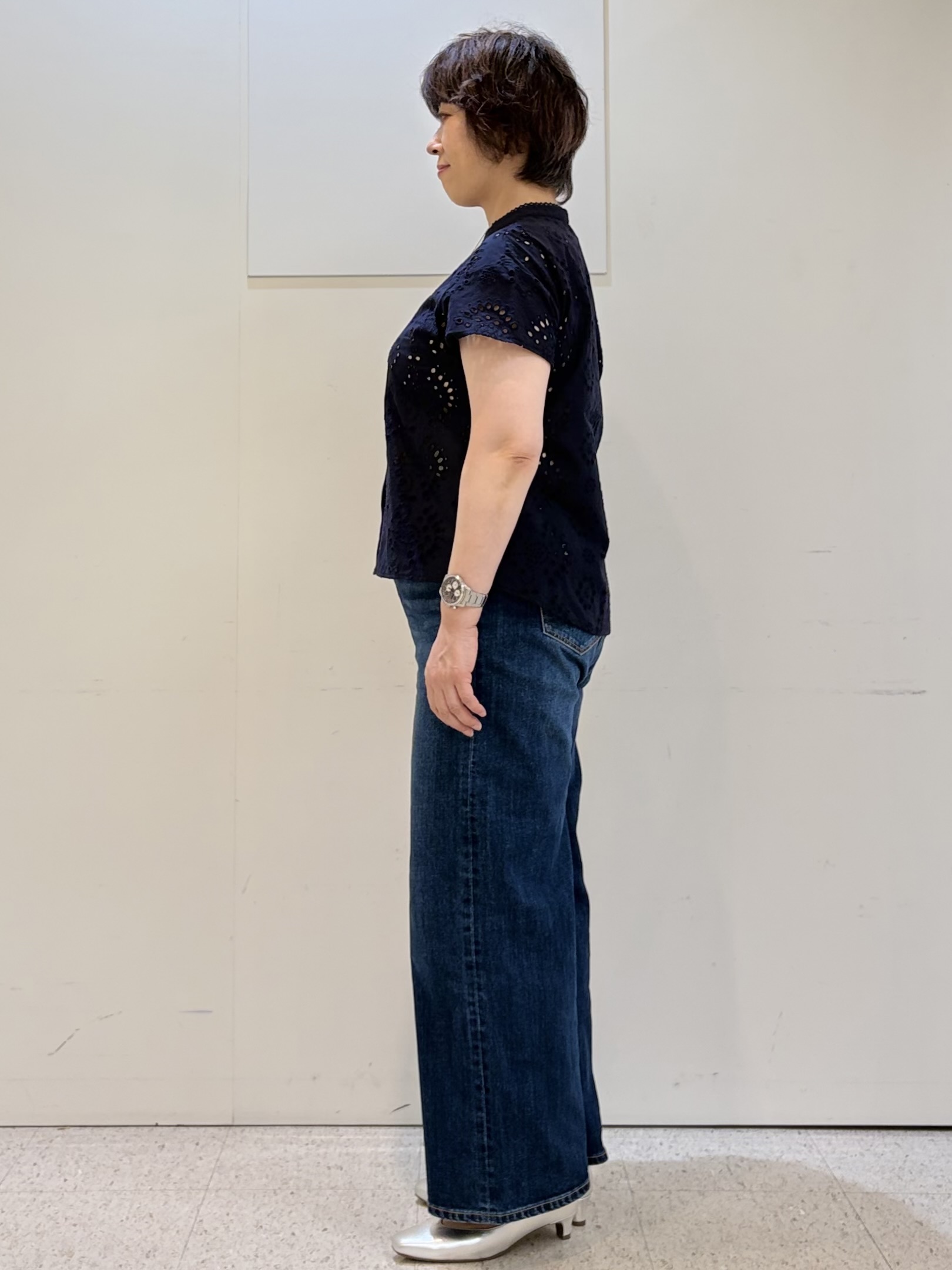 ヤスコさんの「Reflect｜フロントファスナーシアーブルゾン」を使ったコーディネート