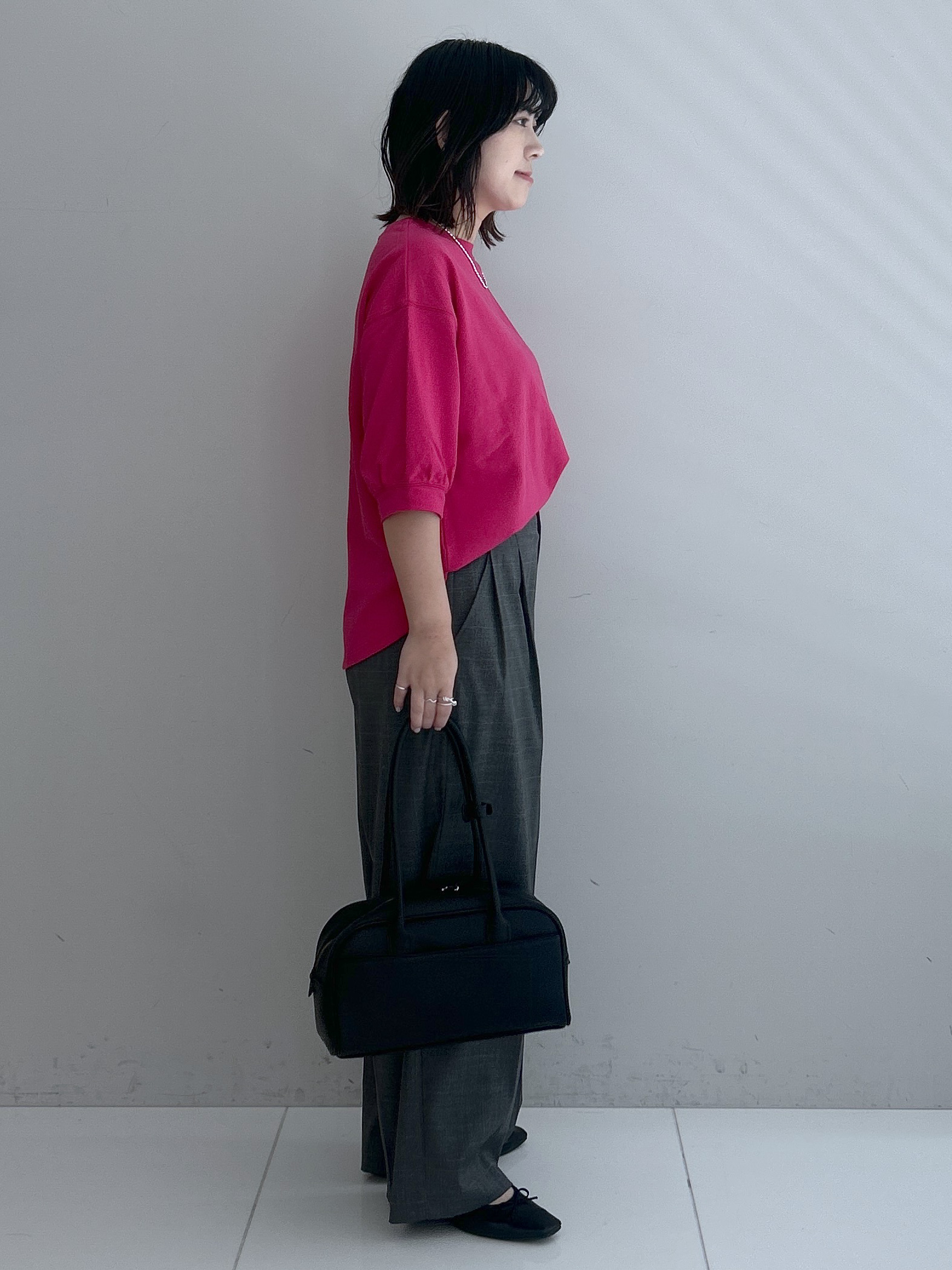 Hirokaさんの「Dessin｜【高レビュー/洗える/XS-L】バックヘンリーミニ裏毛 5分袖」を使ったコーディネート