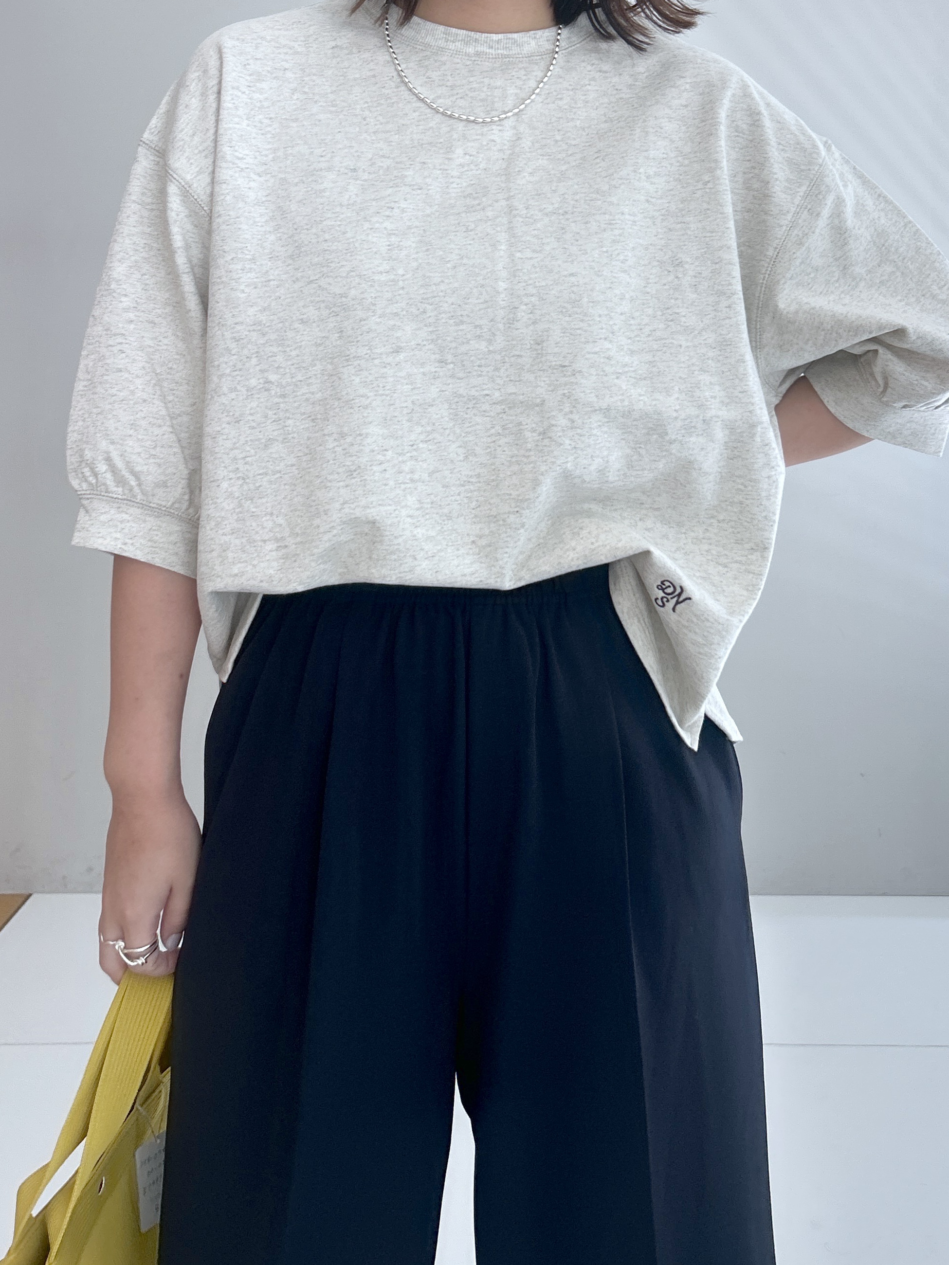 Hirokaさんの「Dessin｜【高レビュー/洗える/XS-L】バックヘンリーミニ裏毛 5分袖」を使ったコーディネート