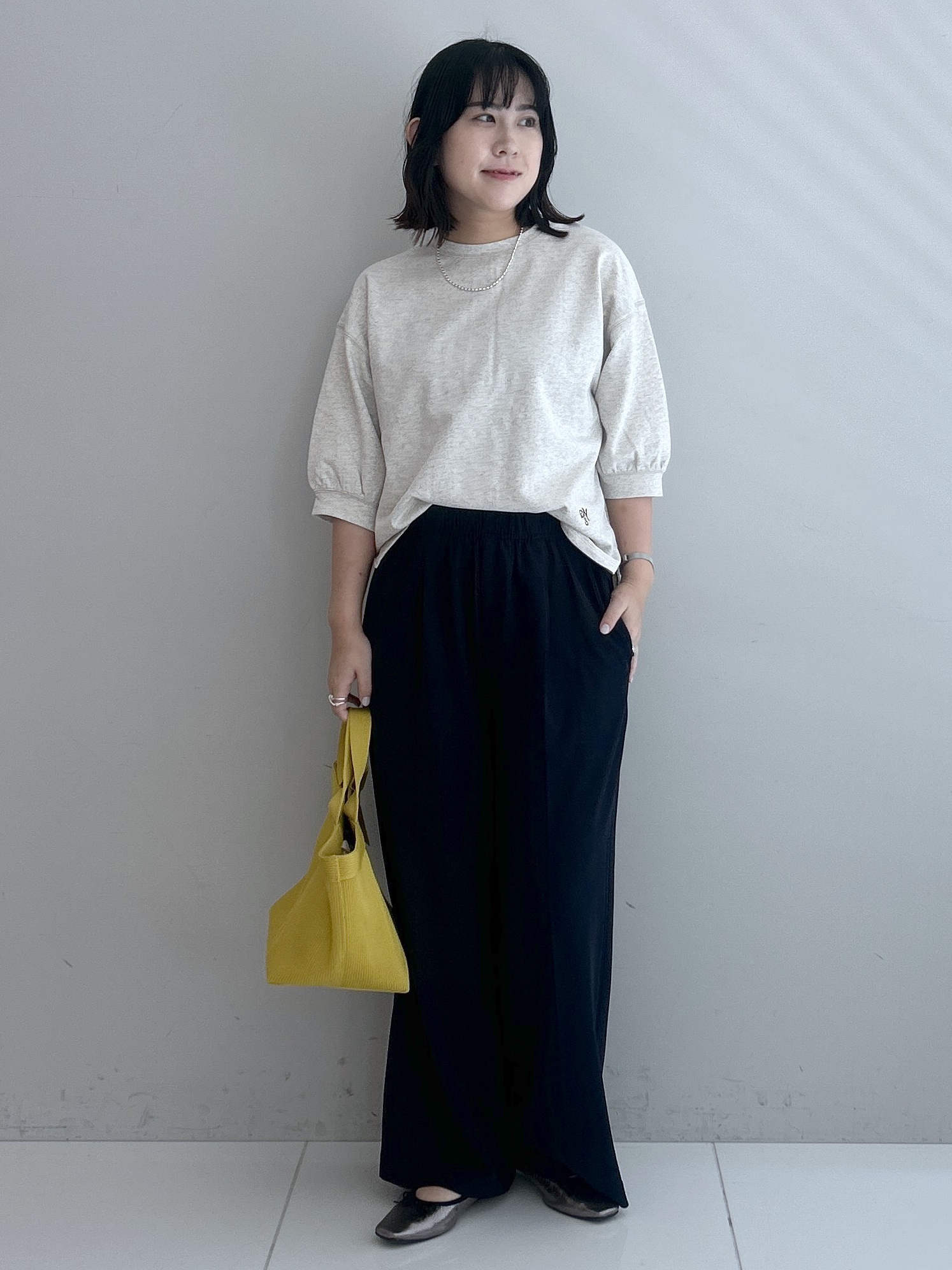 Hirokaさんの「Dessin｜【高レビュー/洗える/XS-L】バックヘンリーミニ裏毛 5分袖」を使ったコーディネート