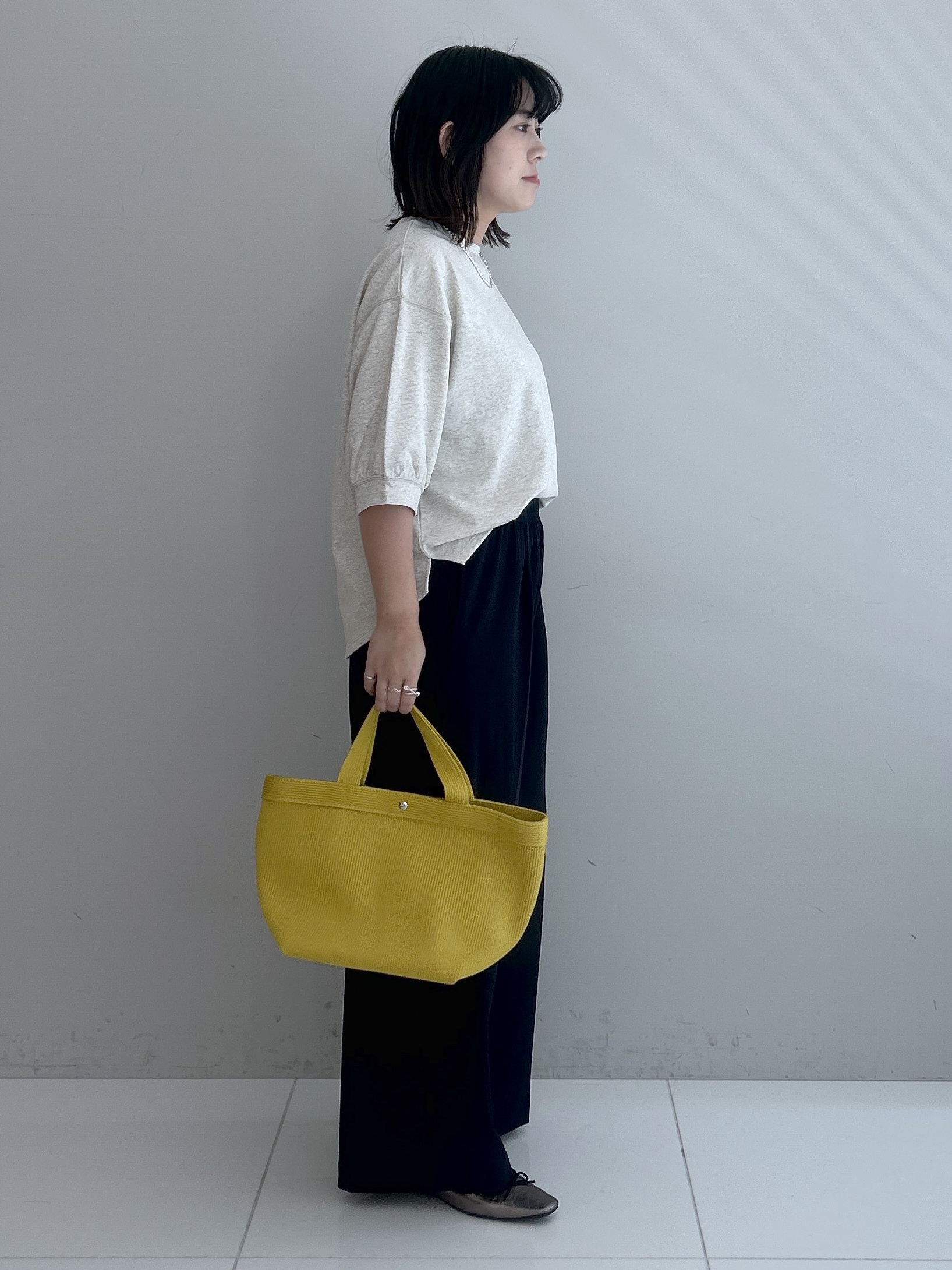 Hirokaさんの「Dessin｜【高レビュー/洗える/XS-L】バックヘンリーミニ裏毛 5分袖」を使ったコーディネート