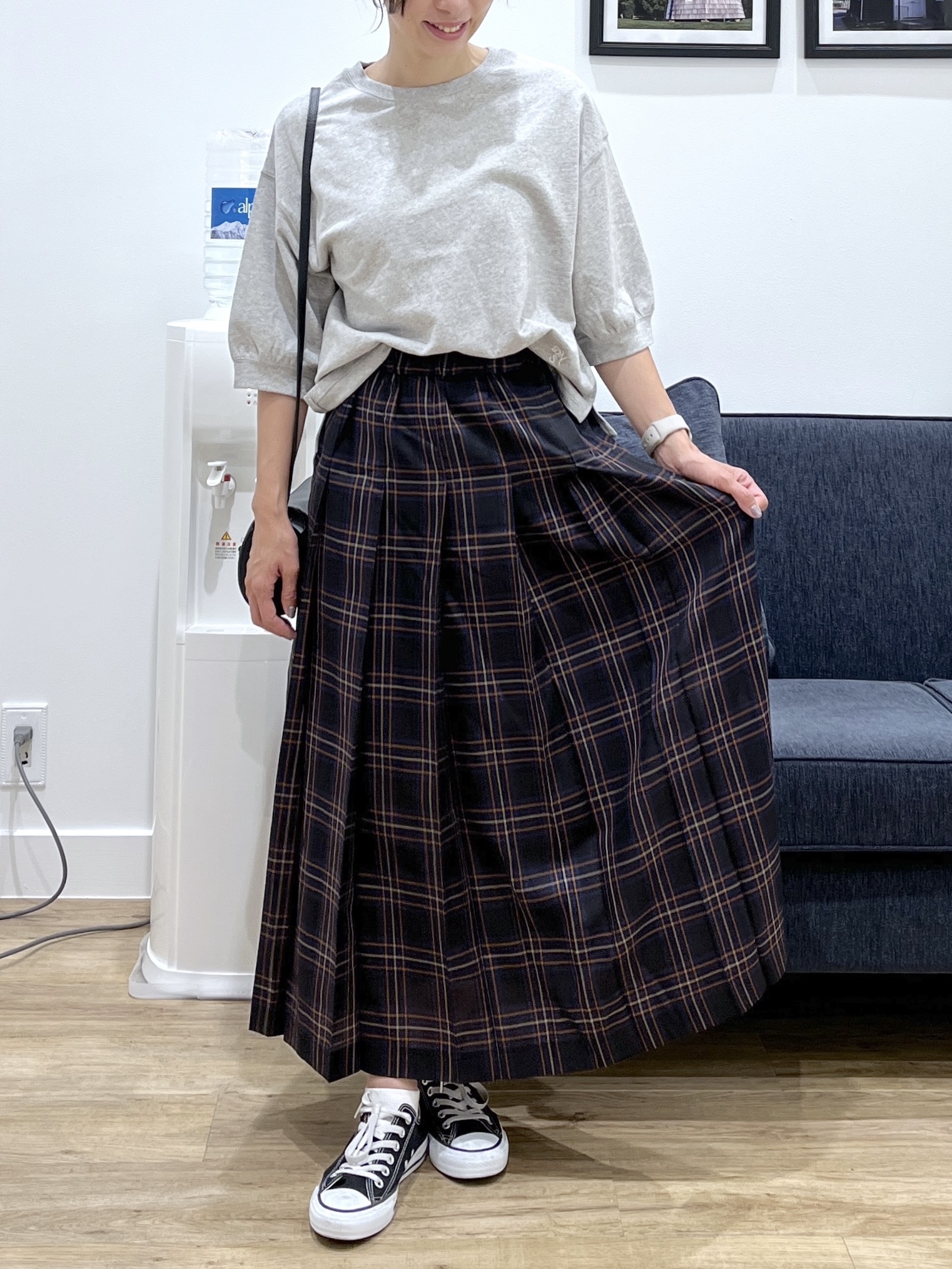 canaさんの「Dessin｜【高レビュー/洗える/XS-L】バックヘンリーミニ裏毛 5分袖」を使ったコーディネート