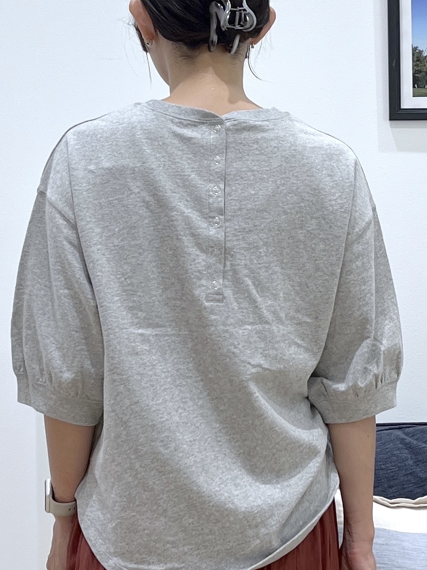 canaさんの「Dessin｜【高レビュー/洗える/XS-L】バックヘンリーミニ裏毛 5分袖」を使ったコーディネート