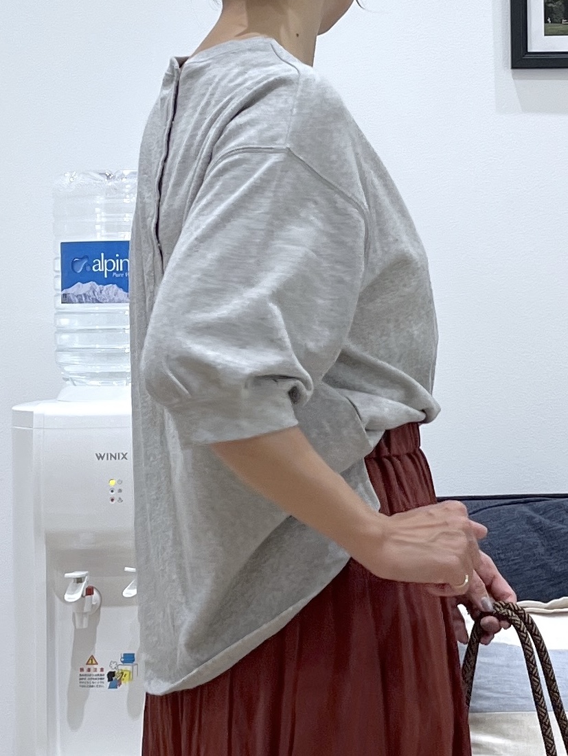 canaさんの「Dessin｜【高レビュー/洗える/XS-L】バックヘンリーミニ裏毛 5分袖」を使ったコーディネート