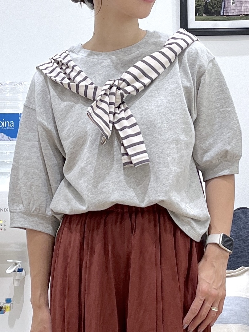 canaさんの「Dessin｜【高レビュー/洗える/XS-L】バックヘンリーミニ裏毛 5分袖」を使ったコーディネート