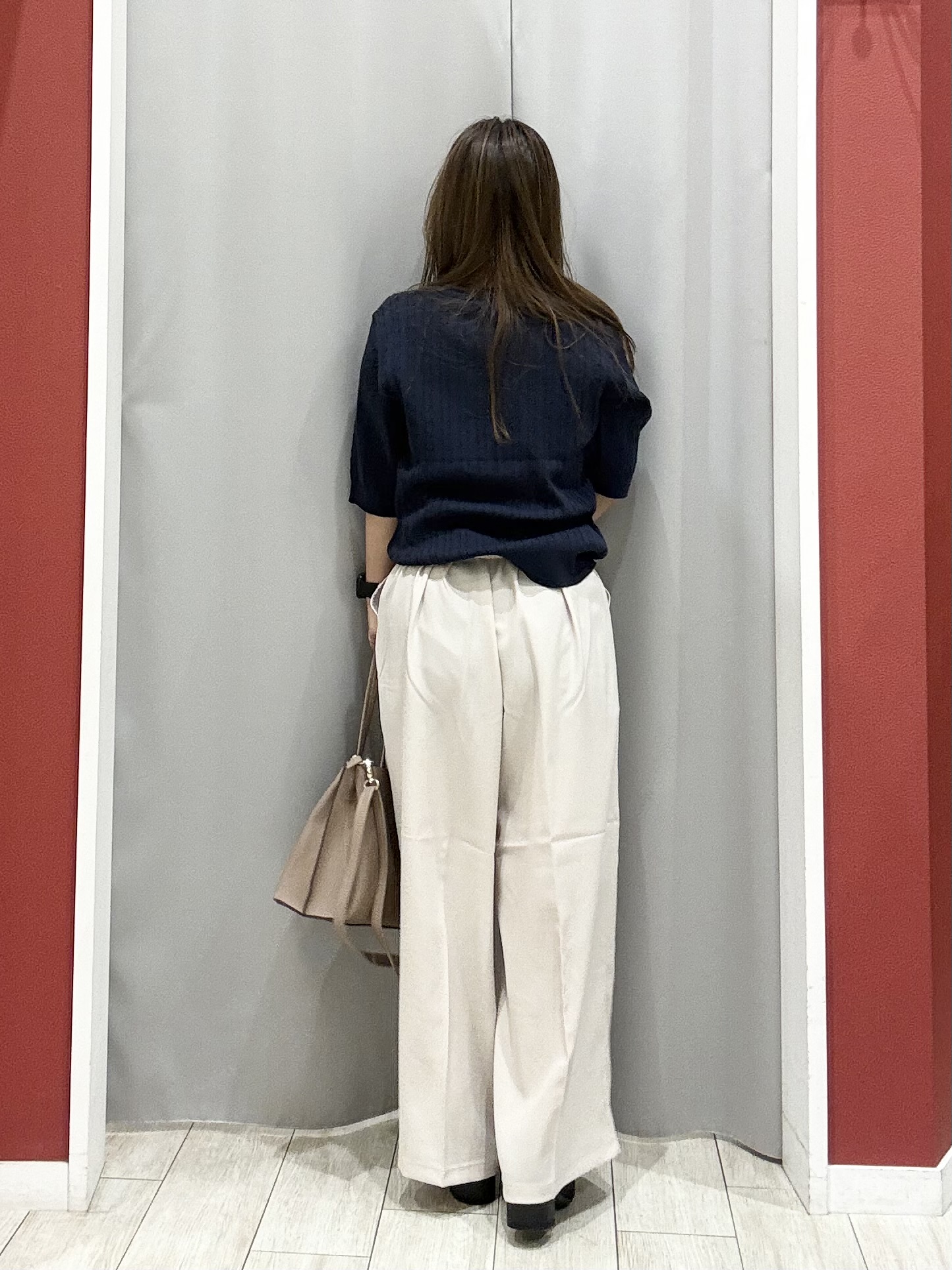 shioさんの「SHOO･LA･RUE｜【洗濯機可/S-LL】上品見え ミニケーブルニット」を使ったコーディネート
