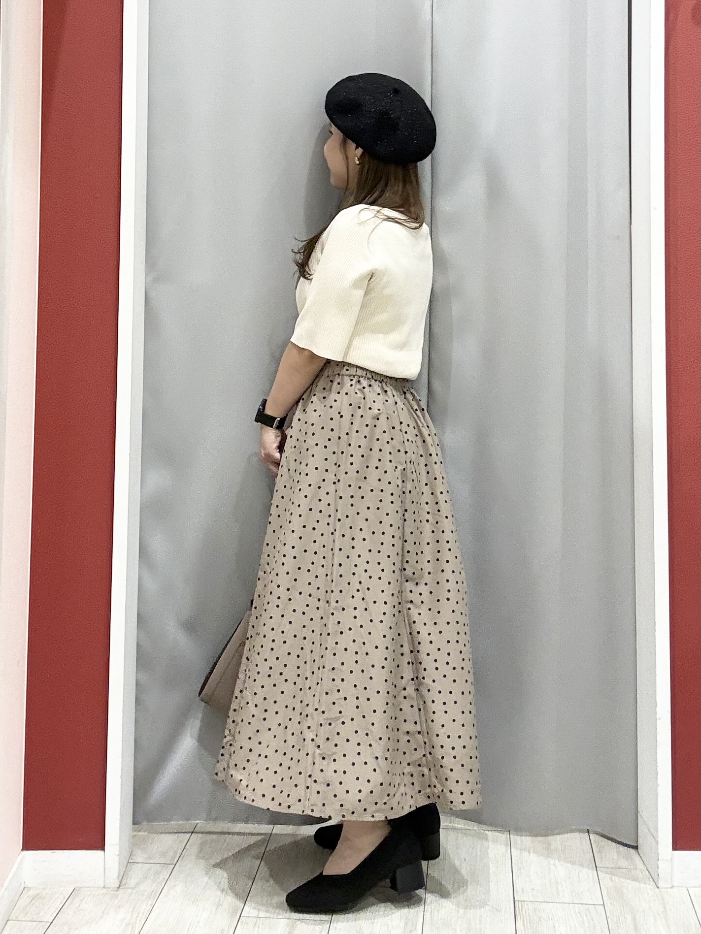 shioさんの「SHOO･LA･RUE｜【毛玉になりにくい/洗濯機可/S-LL】大人上品な 5分袖スクエアトップス」を使ったコーディネート