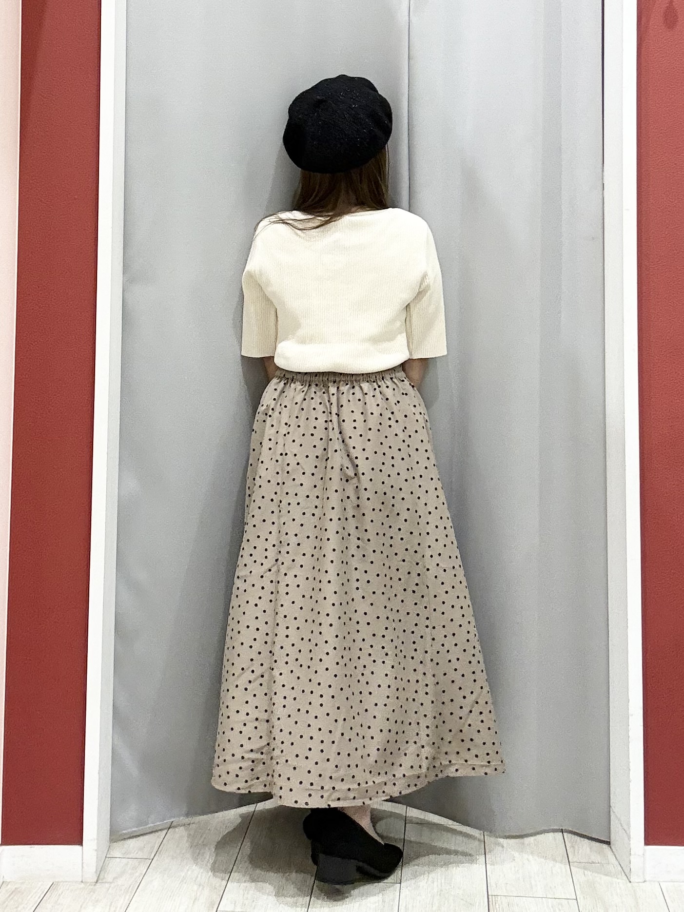 shioさんの「SHOO･LA･RUE｜【毛玉になりにくい/洗濯機可/S-LL】大人上品な 5分袖スクエアトップス」を使ったコーディネート