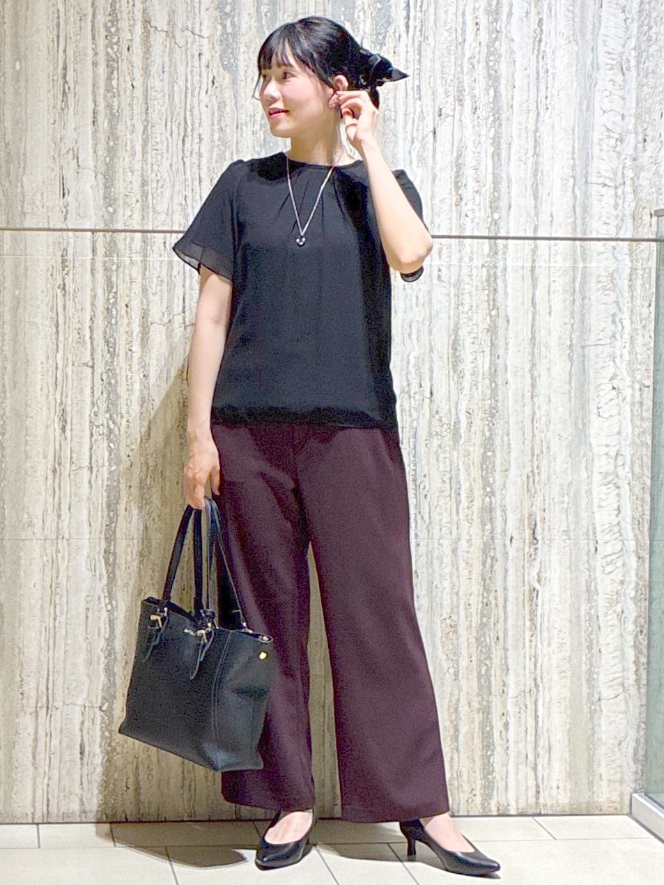  beni_gingerさんの「Reflect｜【S-4Lサイズ/UVカット／接触冷感】シフォンジャージブラウス」を使ったコーディネート