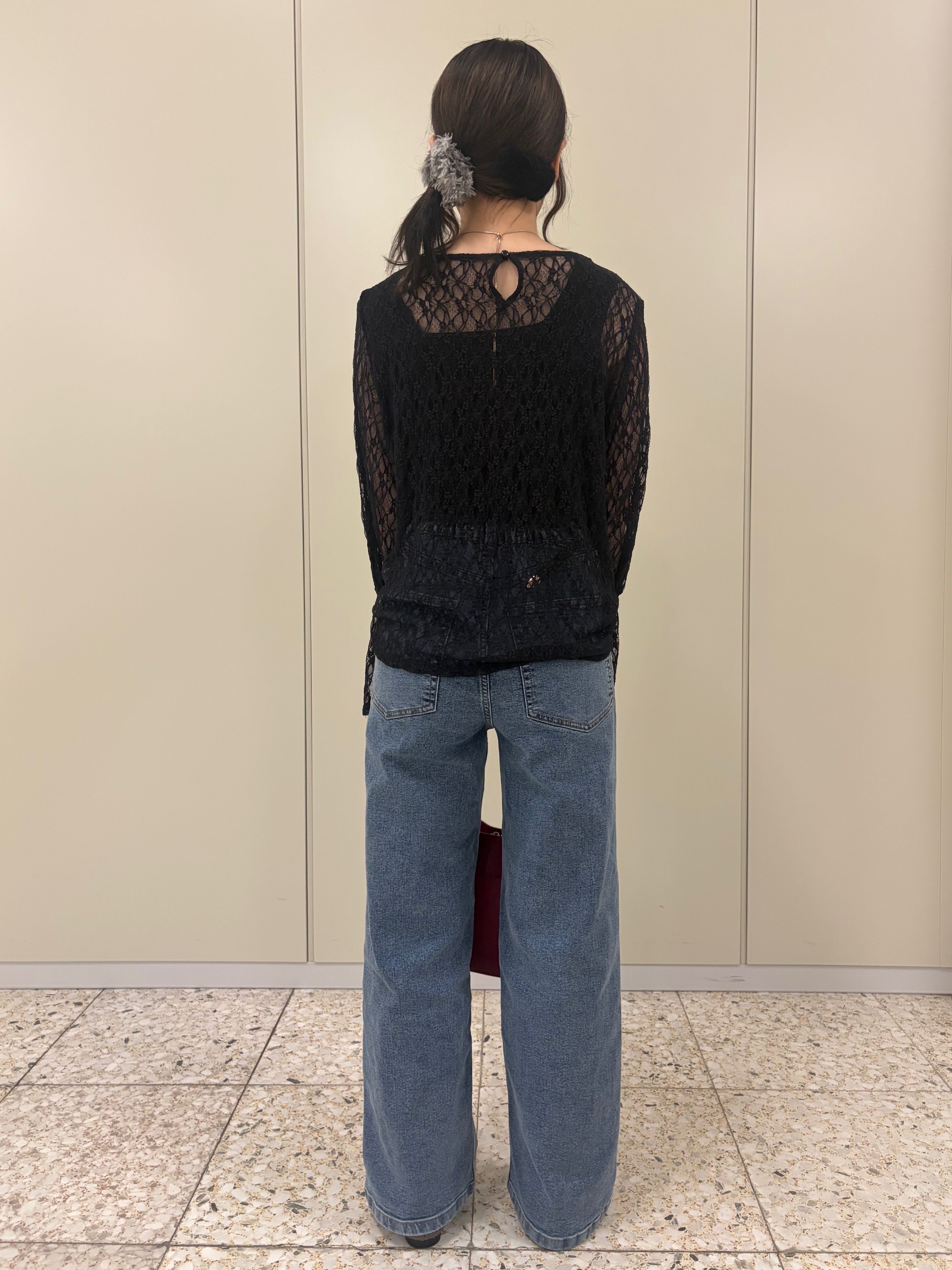 ひよりん⭐️さんの「SHOO･LA･RUE｜レースで華やかに映える 旬な透け感の レースシャーリングトップス」を使ったコーディネート