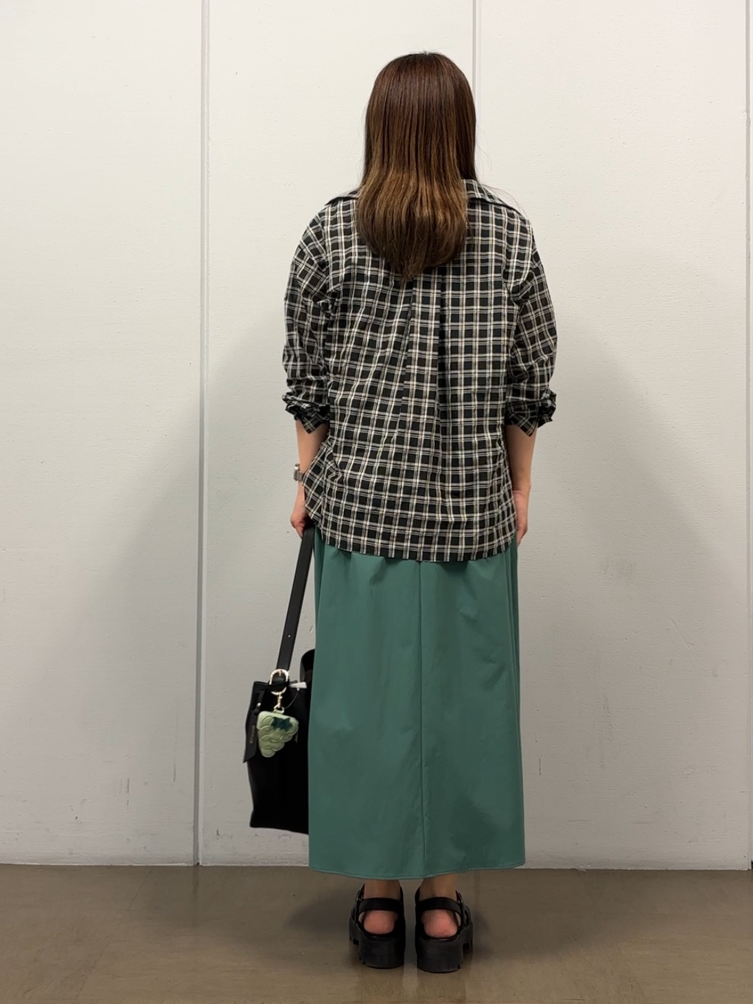 SaKiさんの「UNTITLED｜【残暑も快適/接触冷感/UVカット/吸水速乾】Aラインロングワンピース」を使ったコーディネート