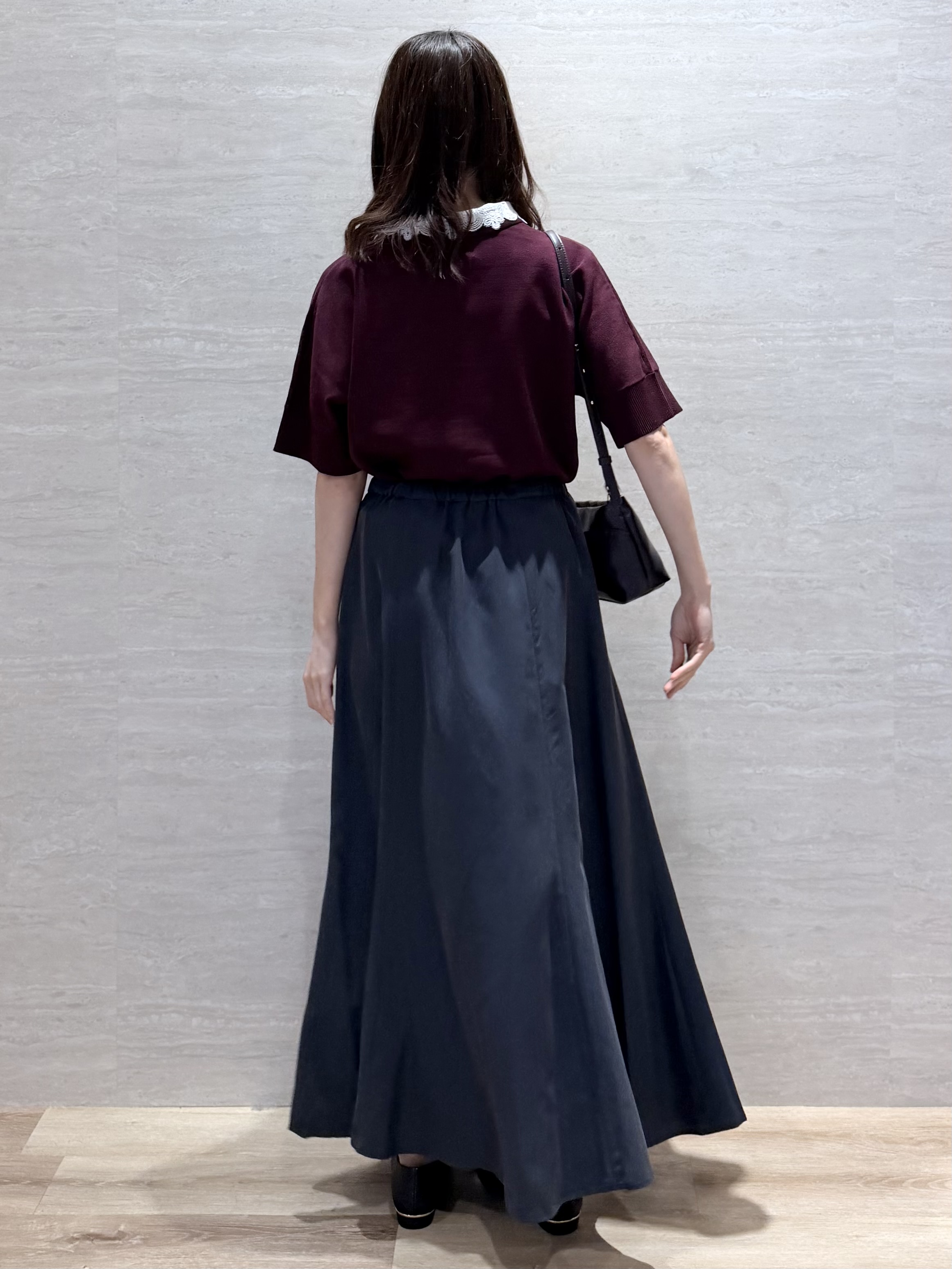 Hinaさんの「OPAQUE.CLIP｜【森絵梨佳さん着用】2WAY衿ドッキングニット《洗濯機OK》」を使ったコーディネート