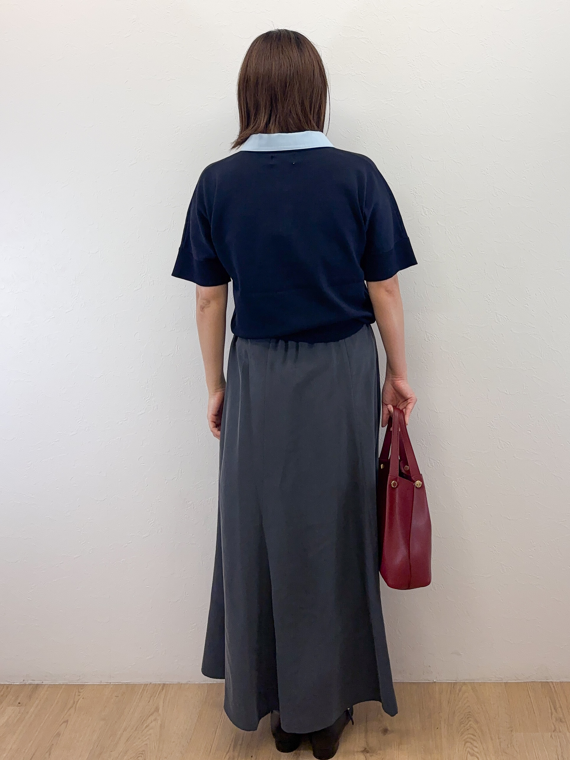 Takeさんの「OPAQUE.CLIP｜2WAY衿ドッキングニット《洗濯機OK》」を使ったコーディネート