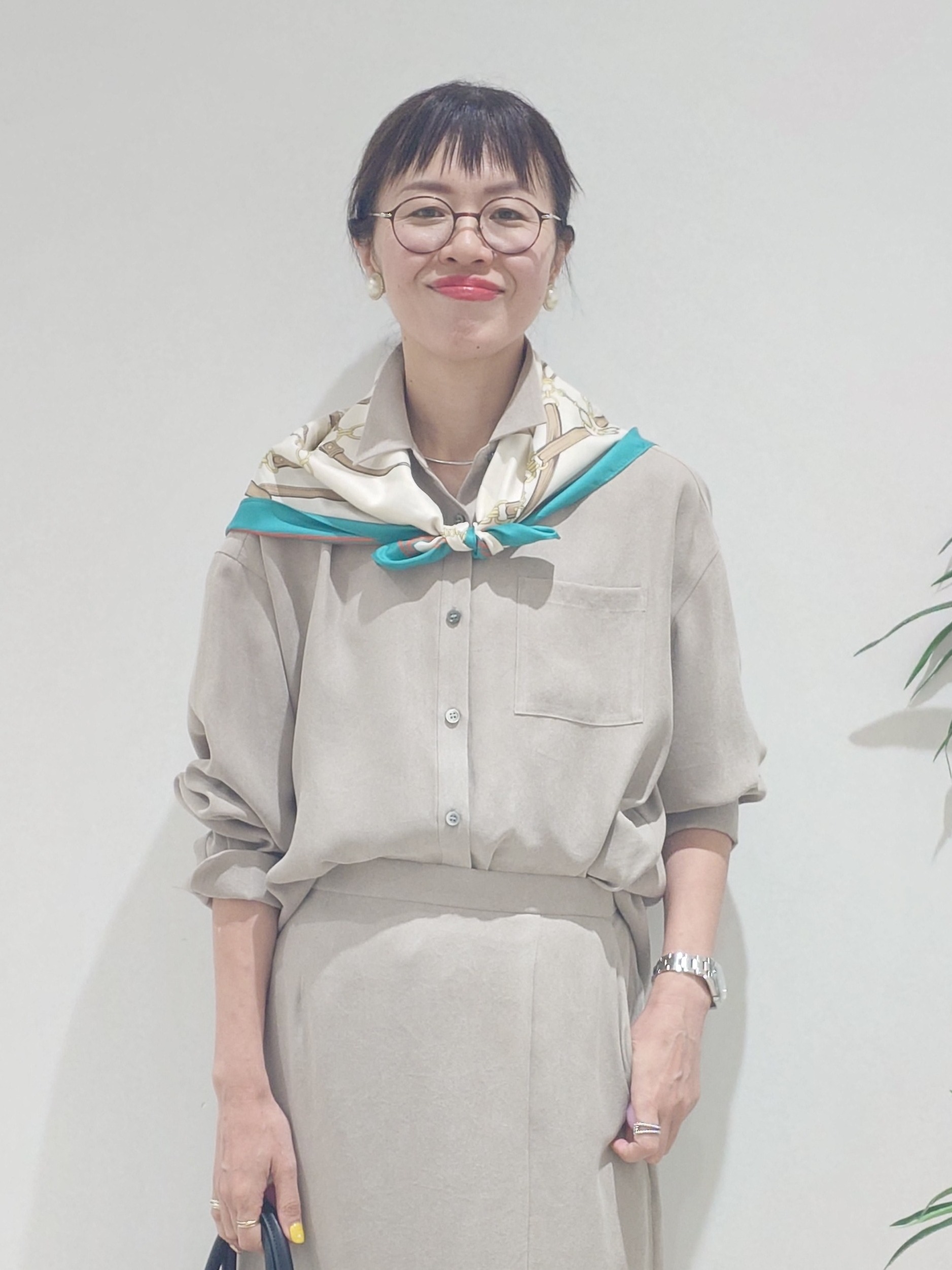 MUTSUKOさんの「UNTITLED｜【セットアップ可/秋羽織り】スエードライクシャツ」を使ったコーディネート