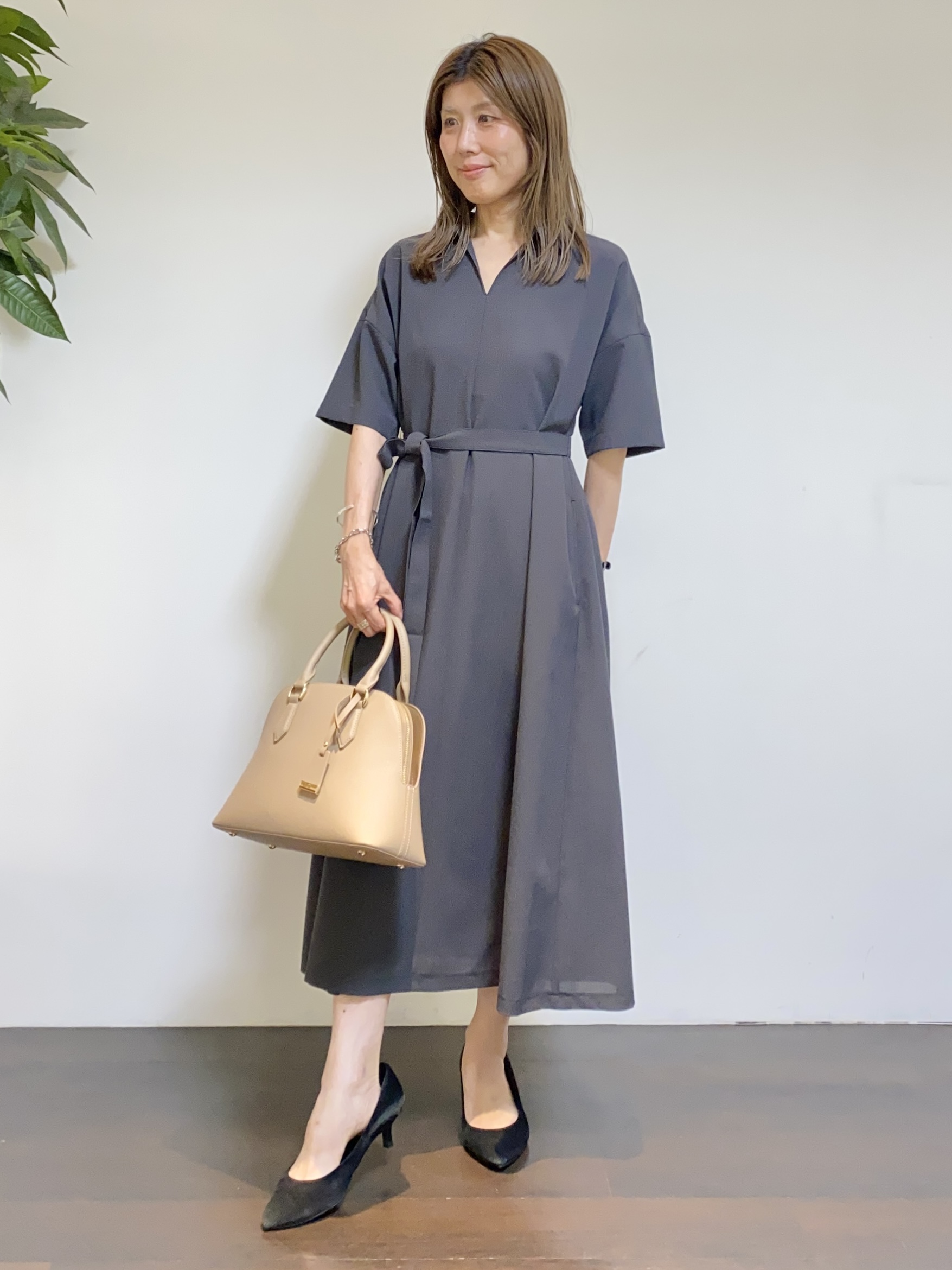 tomoさんの「UNTITLED｜【アンサンブル可能/秋羽織り】コンパクトニットカーディガン」を使ったコーディネート