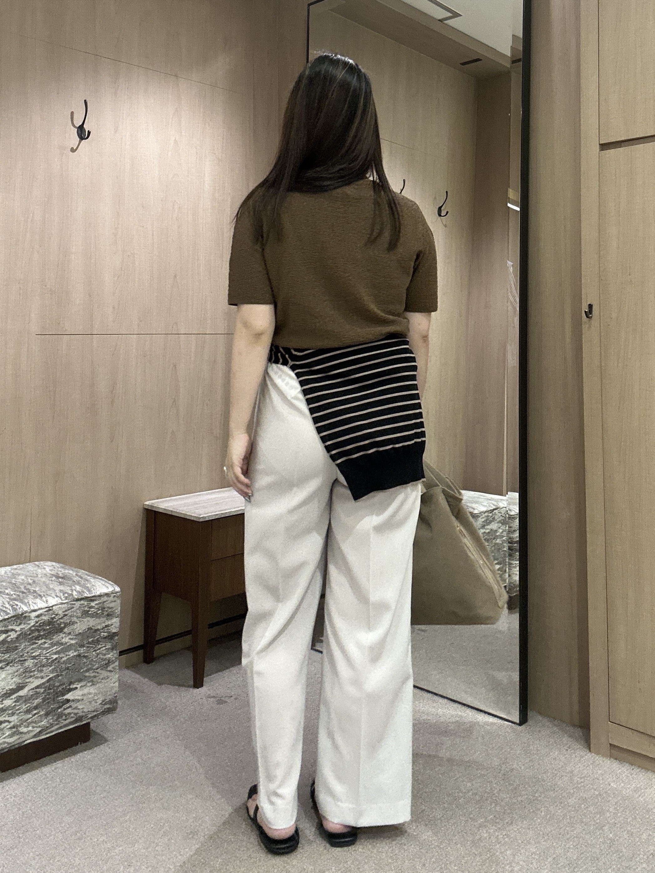 YURIさんの「UNTITLED｜【セットアップ可/ストレッチ性】ドライタッチニットプルオーバー」を使ったコーディネート