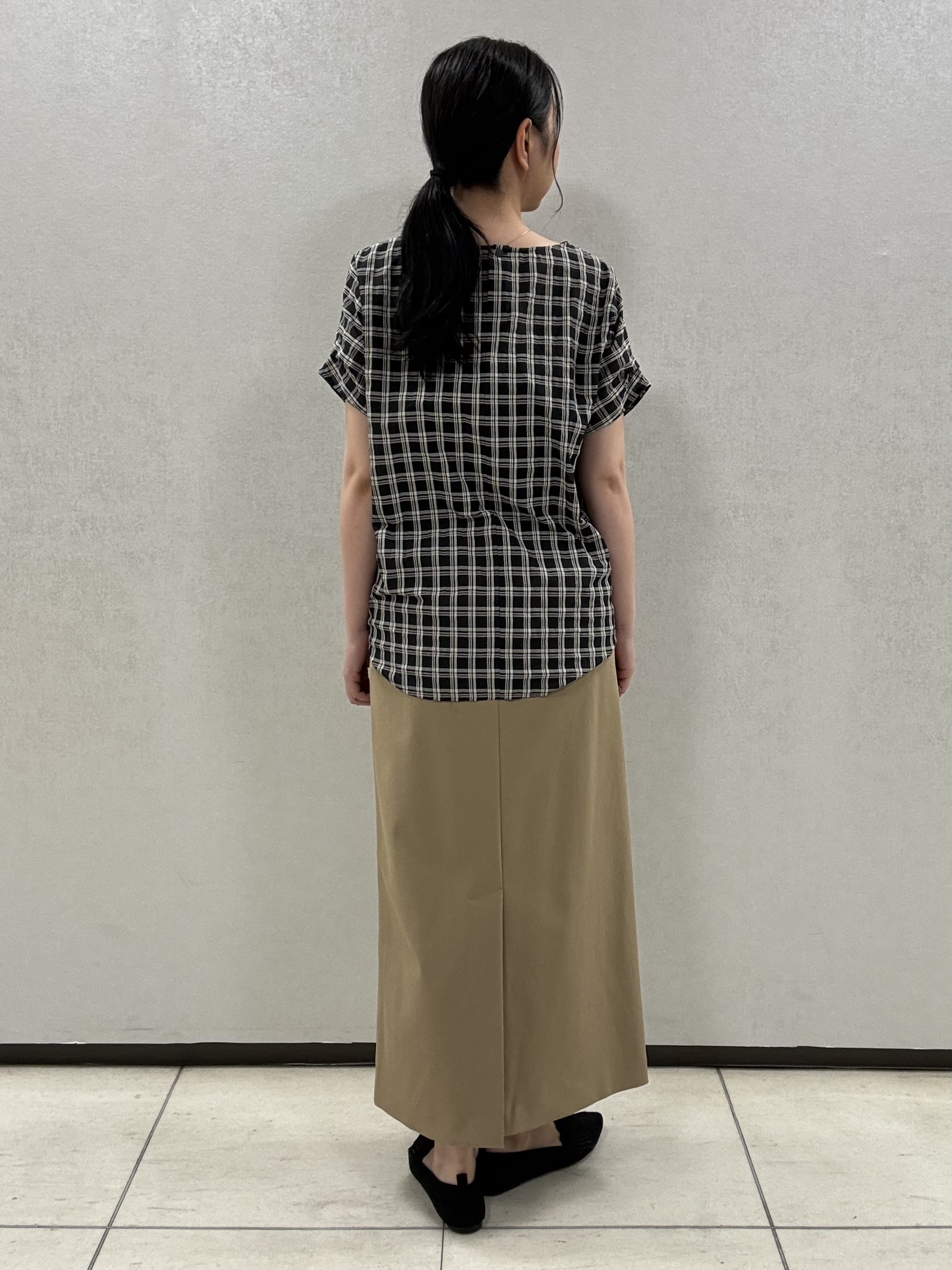 miiさんの「UNTITLED｜【秋めきシャツ/体型カバー】シアーチェックブラウス」を使ったコーディネート