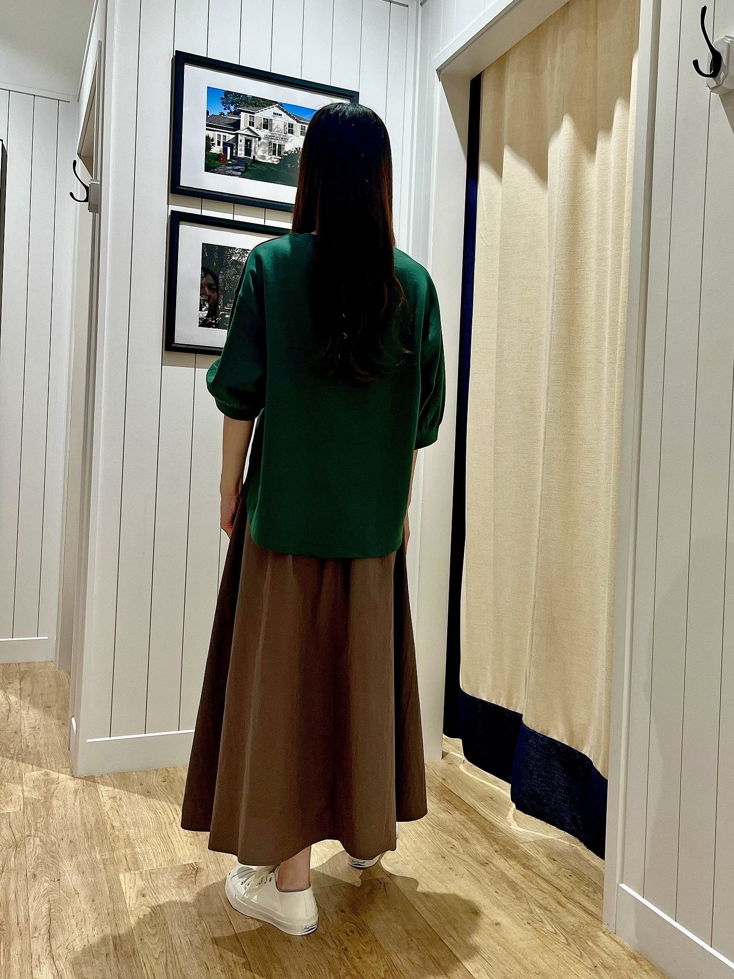 mihoさんの「Dessin｜バックヘンリーカットソー5分袖」を使ったコーディネート