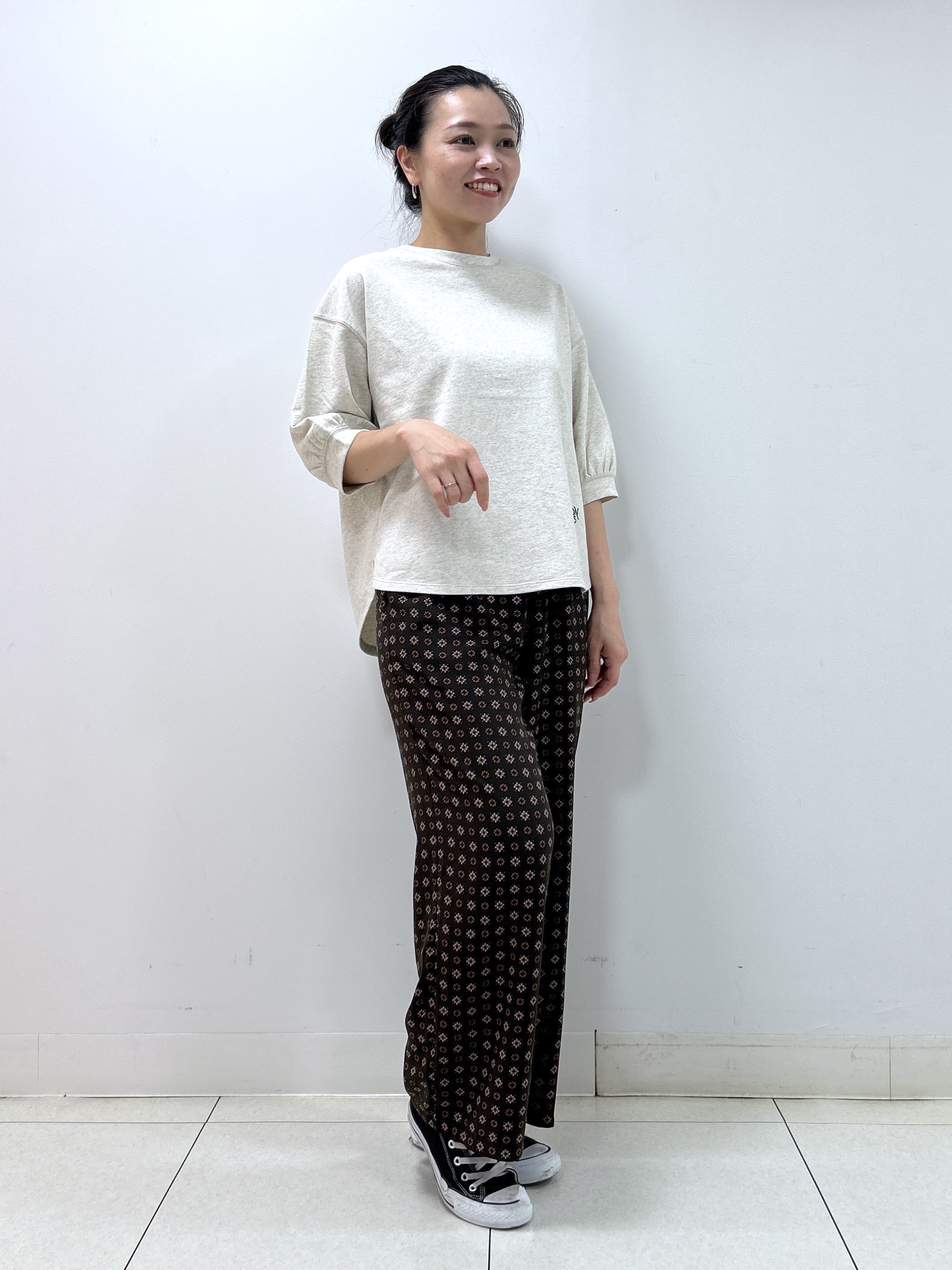 Kaiさんの「Dessin｜【高レビュー/洗える/XS-L】バックヘンリーミニ裏毛 5分袖」を使ったコーディネート