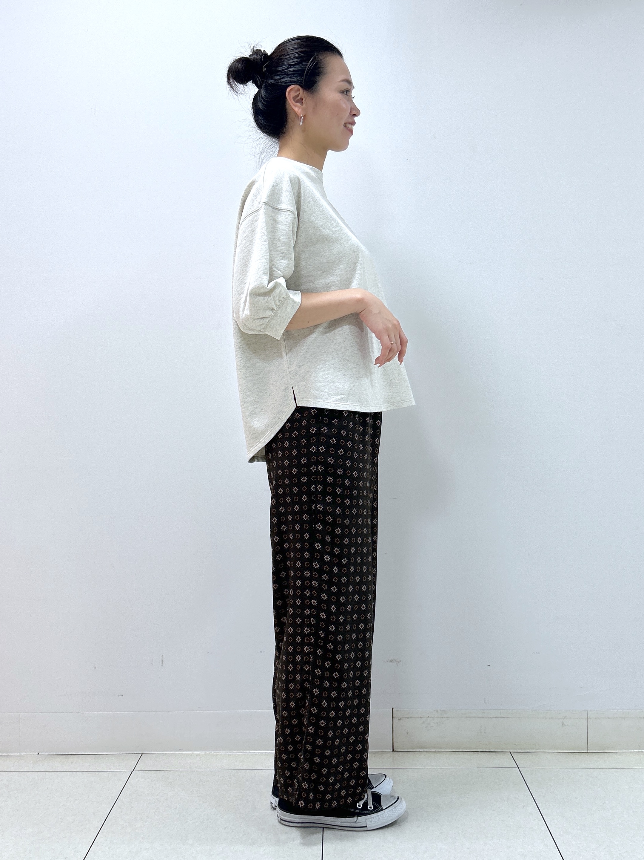Kaiさんの「Dessin｜【高レビュー/洗える/XS-L】バックヘンリーミニ裏毛 5分袖」を使ったコーディネート