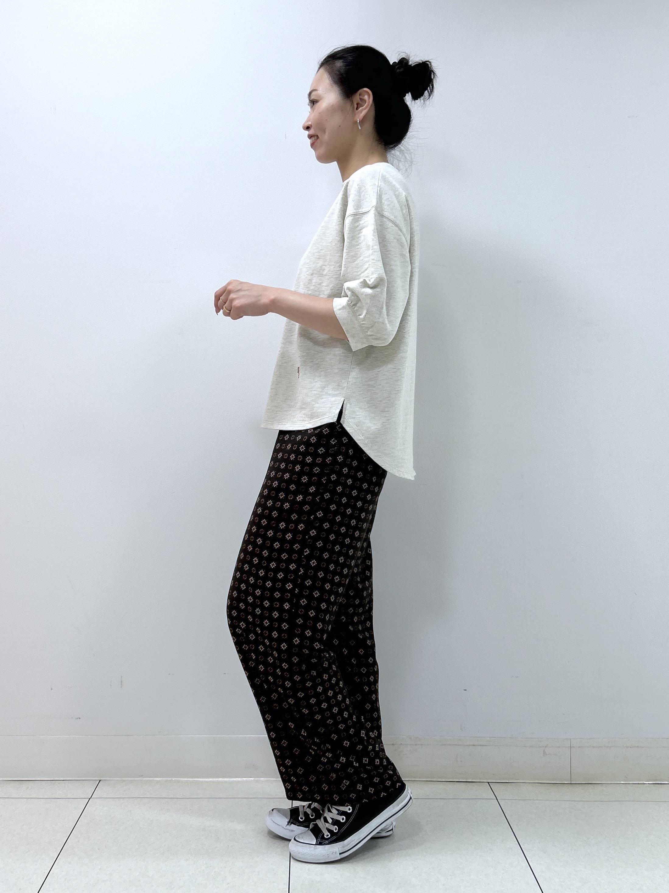 Kaiさんの「Dessin｜【高レビュー/洗える/XS-L】バックヘンリーミニ裏毛 5分袖」を使ったコーディネート