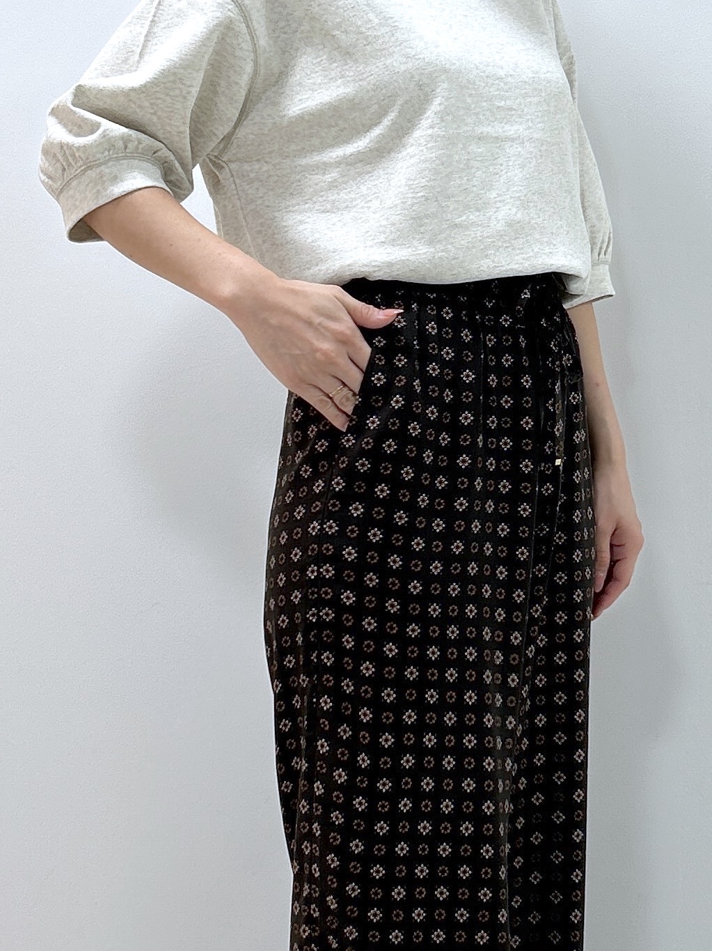 Kaiさんの「Dessin｜【高レビュー/洗える/XS-L】バックヘンリーミニ裏毛 5分袖」を使ったコーディネート