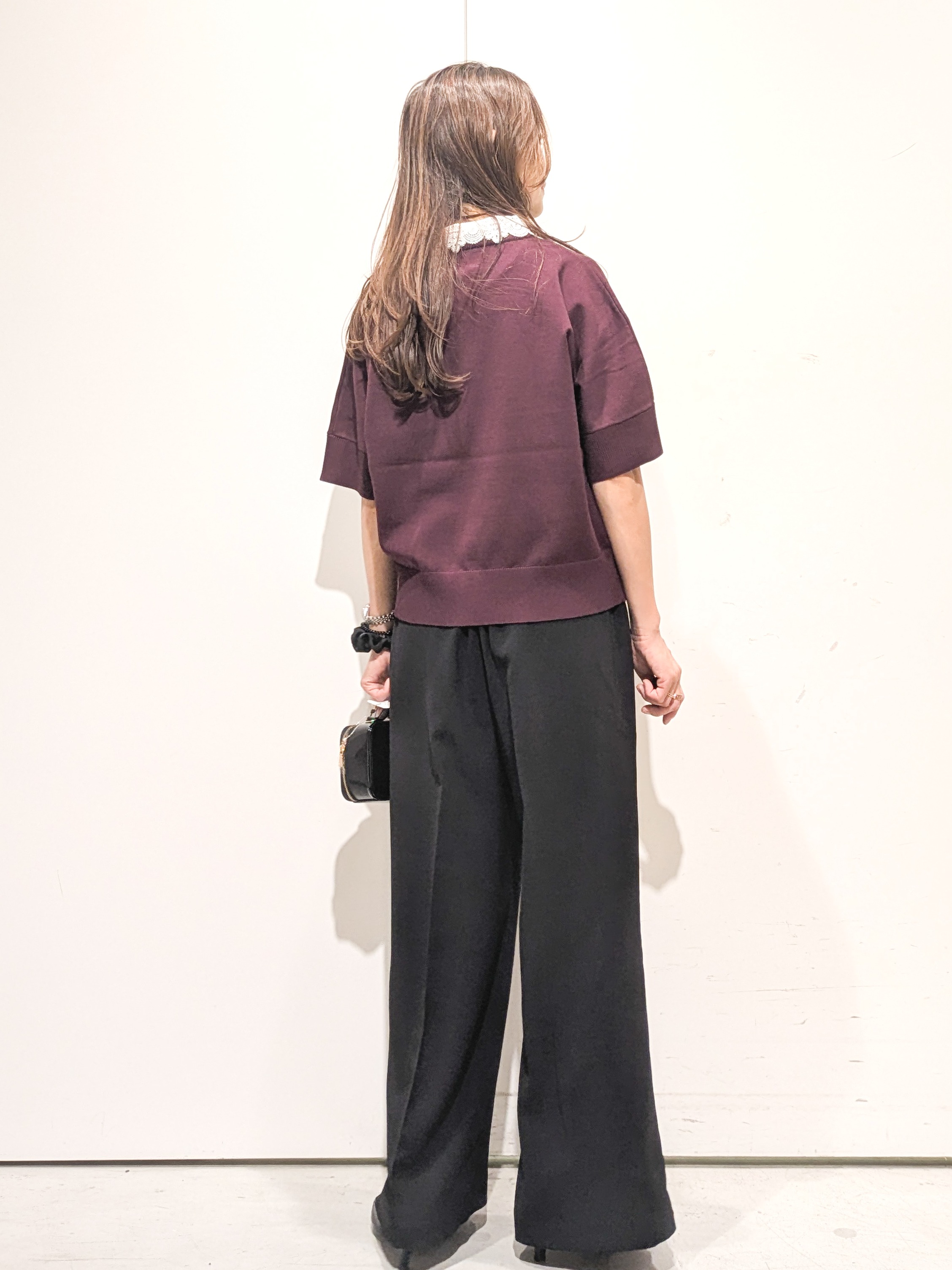 machiさんの「OPAQUE.CLIP｜【森絵梨佳さん着用】2WAY衿ドッキングニット《洗濯機OK》」を使ったコーディネート
