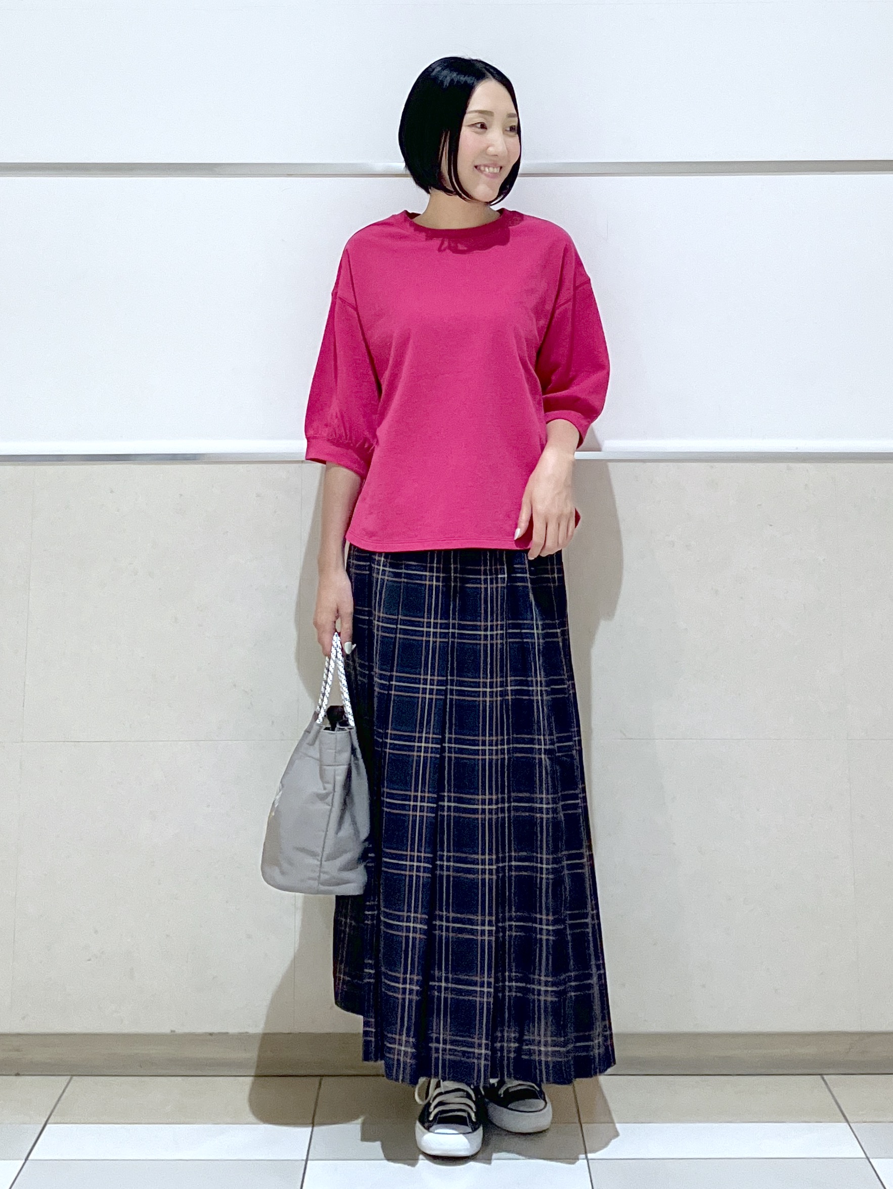 eriko さんの「Dessin｜バックヘンリーカットソー5分袖」を使ったコーディネート