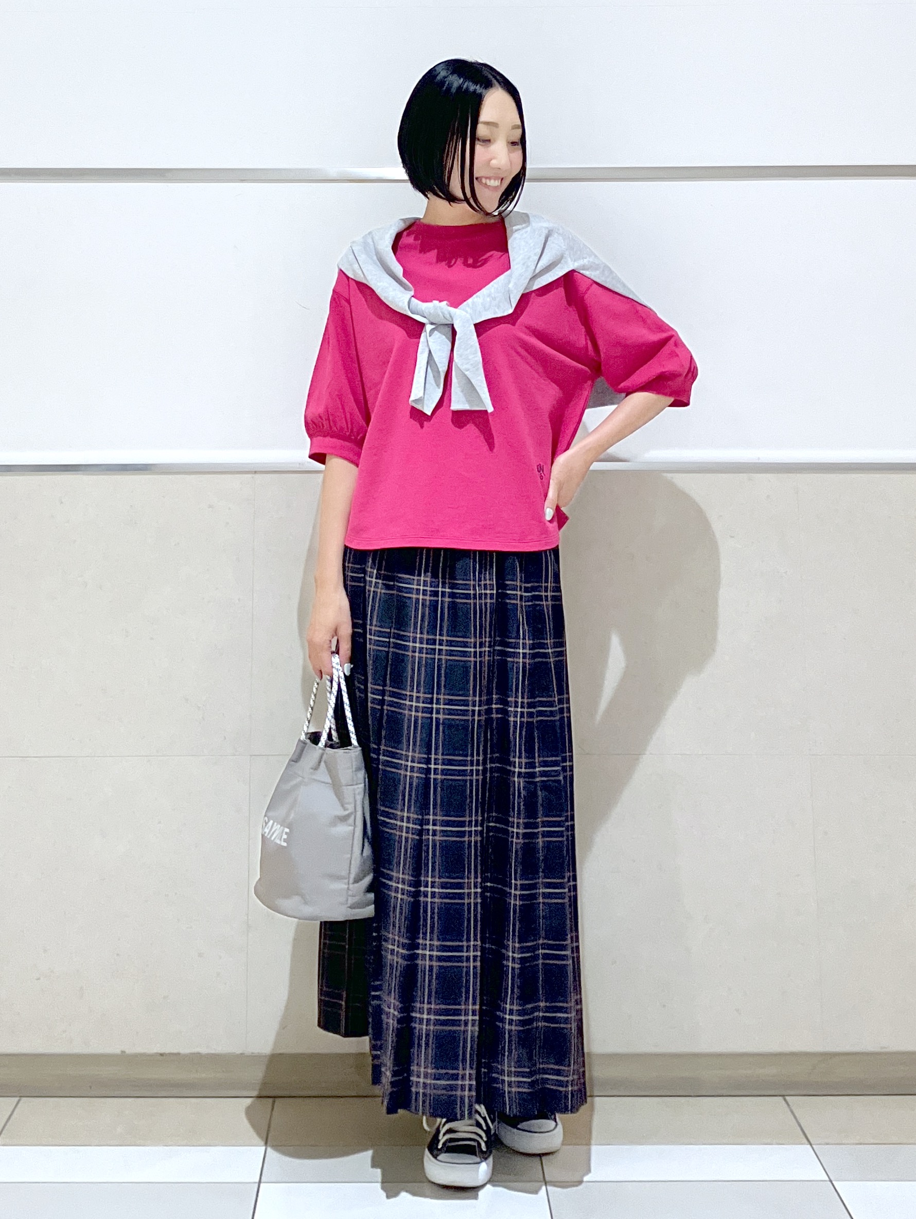 eriko さんの「Dessin｜【高レビュー/洗える/XS-L】バックヘンリーミニ裏毛 5分袖」を使ったコーディネート