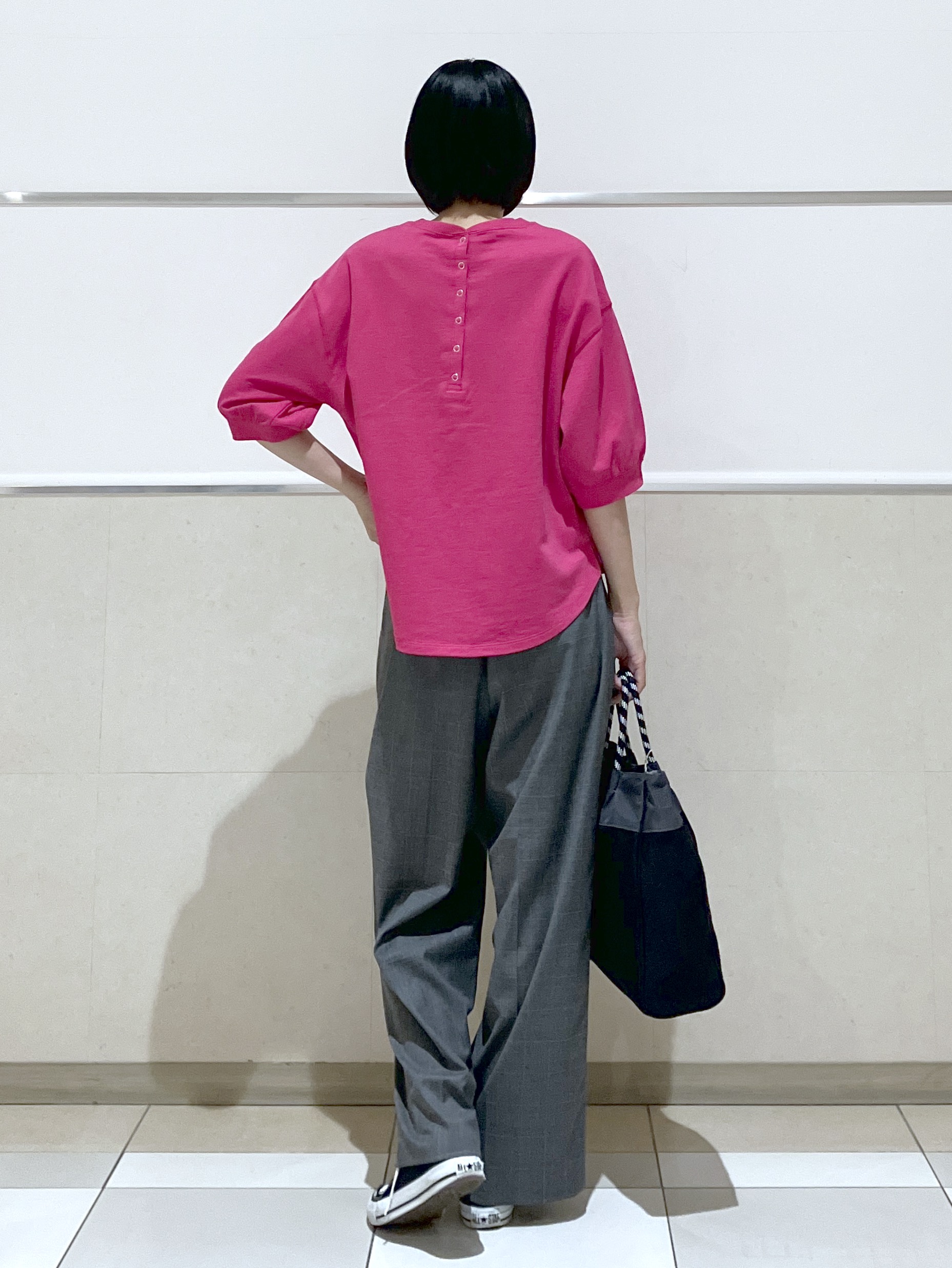 eriko さんの「Dessin｜バックヘンリーカットソー5分袖」を使ったコーディネート