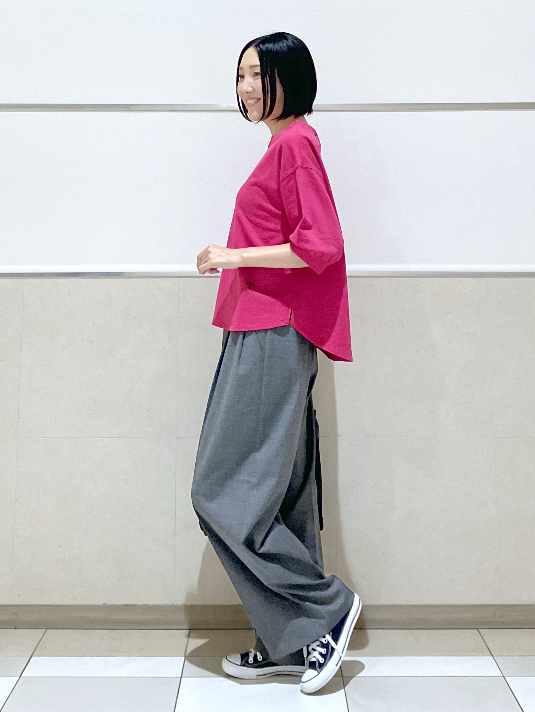 eriko さんの「Dessin｜バックヘンリーカットソー5分袖」を使ったコーディネート